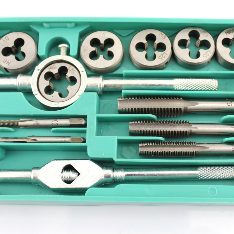 20Pcs Car Alloy Steel Taps Die Wrench Repair Metal Screw Thread Plugs Set Tool