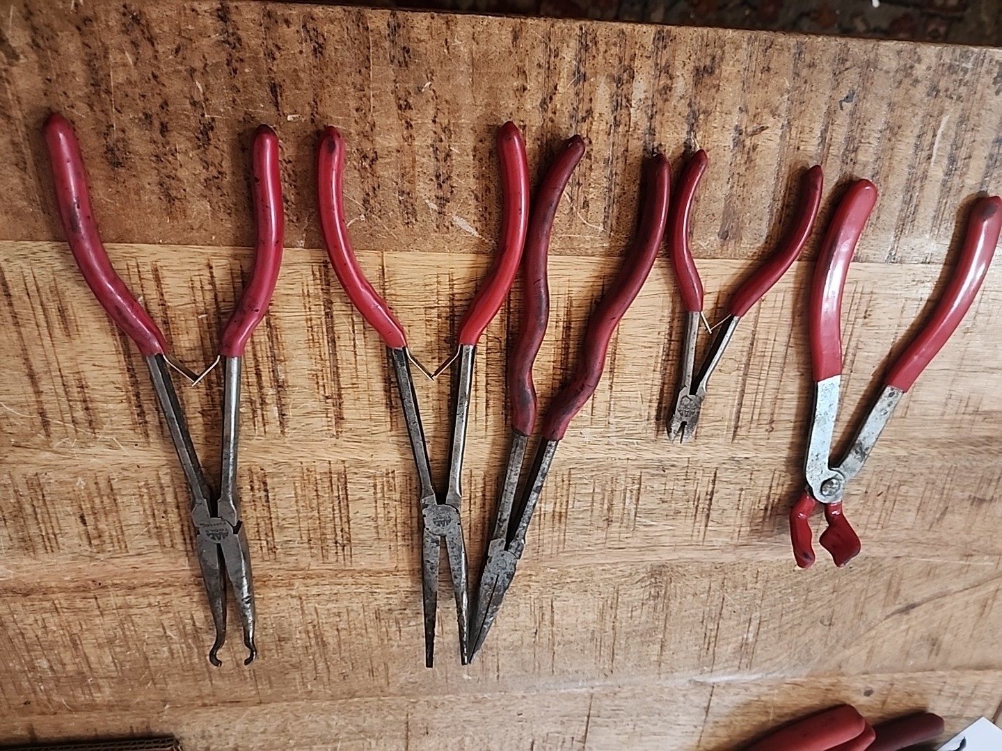 4pc MAC TOOL Cutter, Long Needle Nose Pliers hose grip Set w/ Bonus plug wire