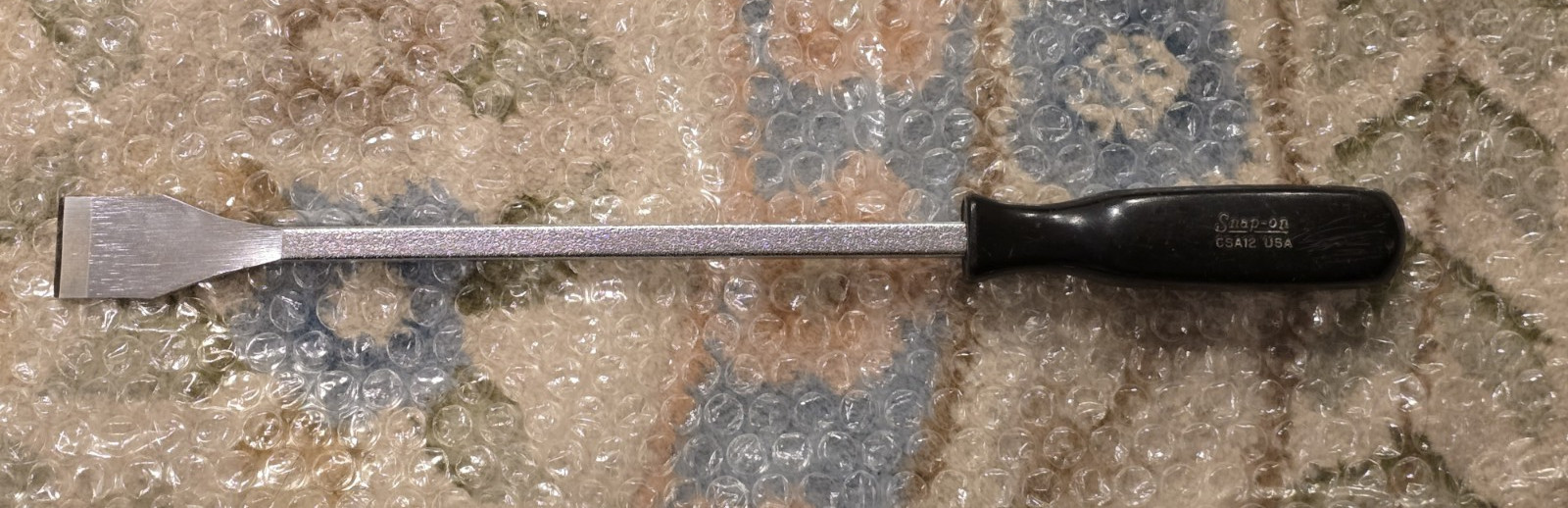 Snap-On ™ Tools Chrome Shaft Black Hard Plastic Handle 12″ Carbon Scraper CSA12