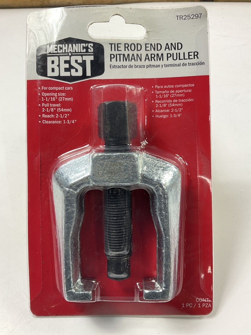 Mechanics Best TR25297 1-1/16 Inch Tie Rod End & Pitman Arm Puller, Drop Forged