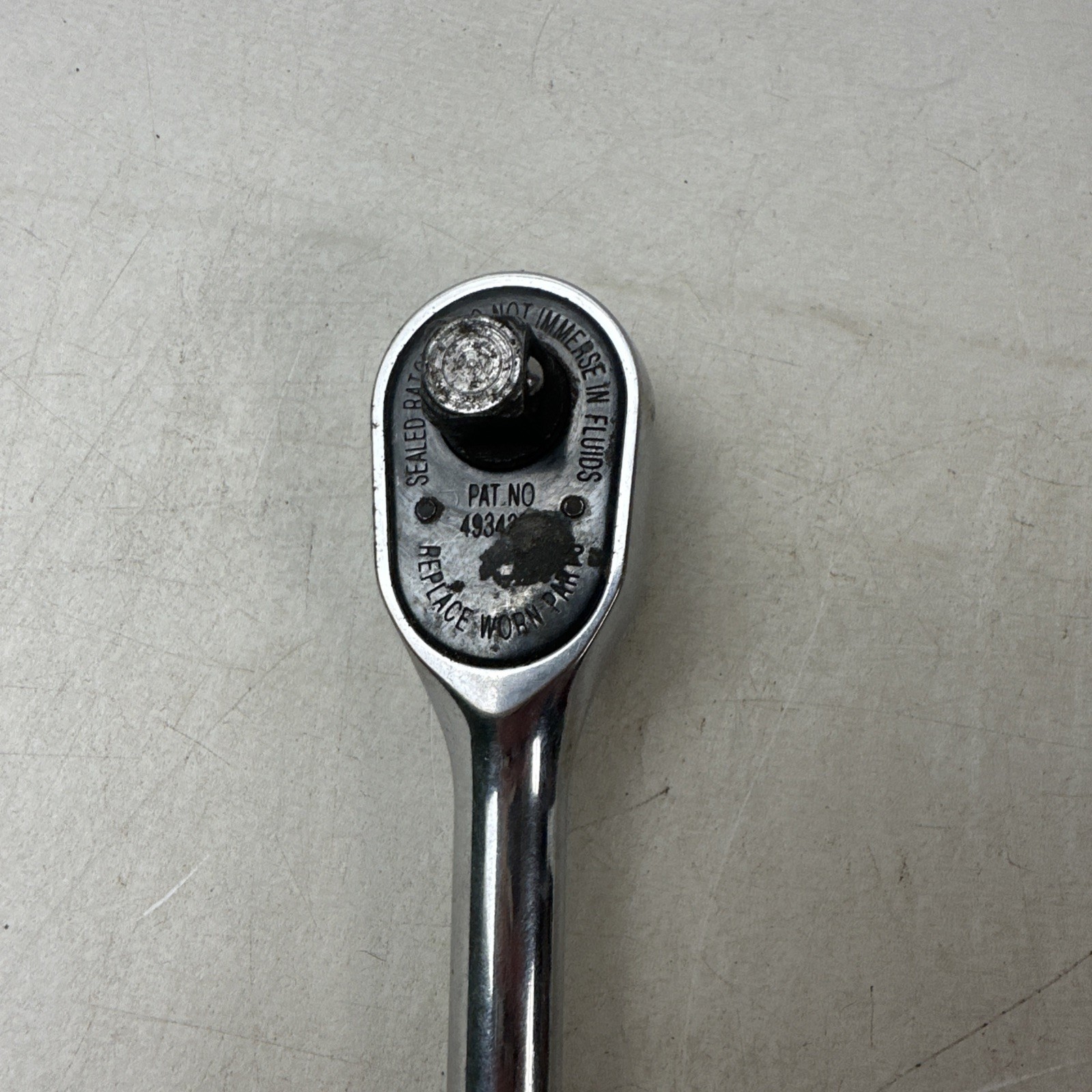Snap On F830 Standard Handle 3/8” Ratchet About 7 1/2” Long Works Has Engravings
