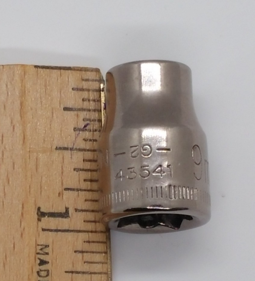 Vintage Craftsman 3/8″ Drive 9MM 6 Point Shallow Socket G2 43541 USA