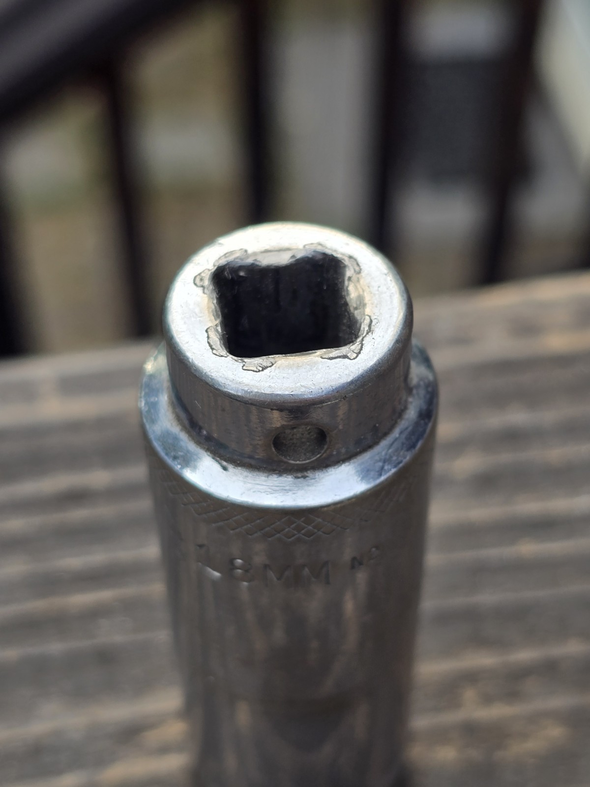 CHROME Mac Tools 18mm 6 Point 3/8″ Drive Deep Chrome Socket XD6 18MM USA