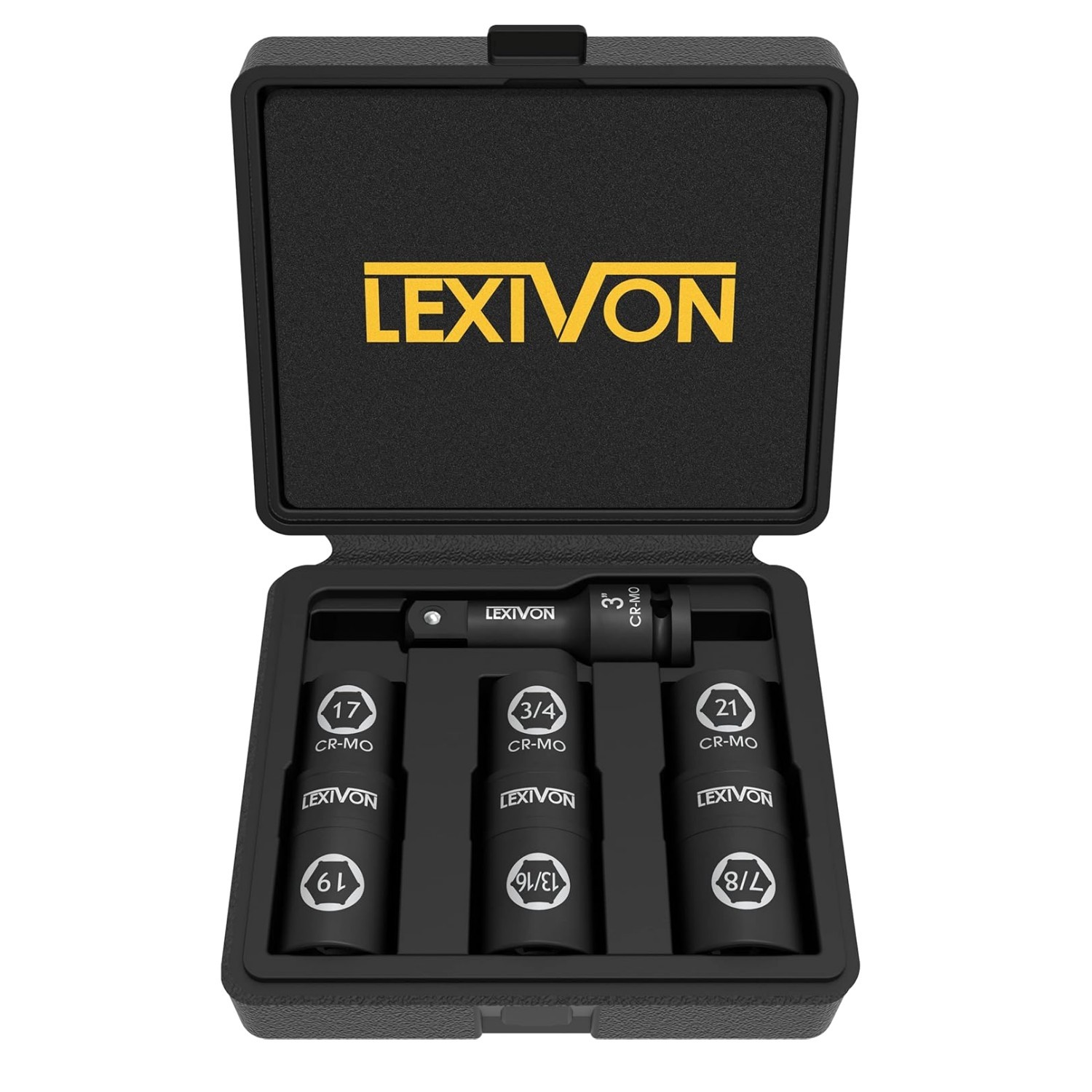 Heavy-Duty 6-Piece Impact Socket Set with Rust Protection & Lifetime