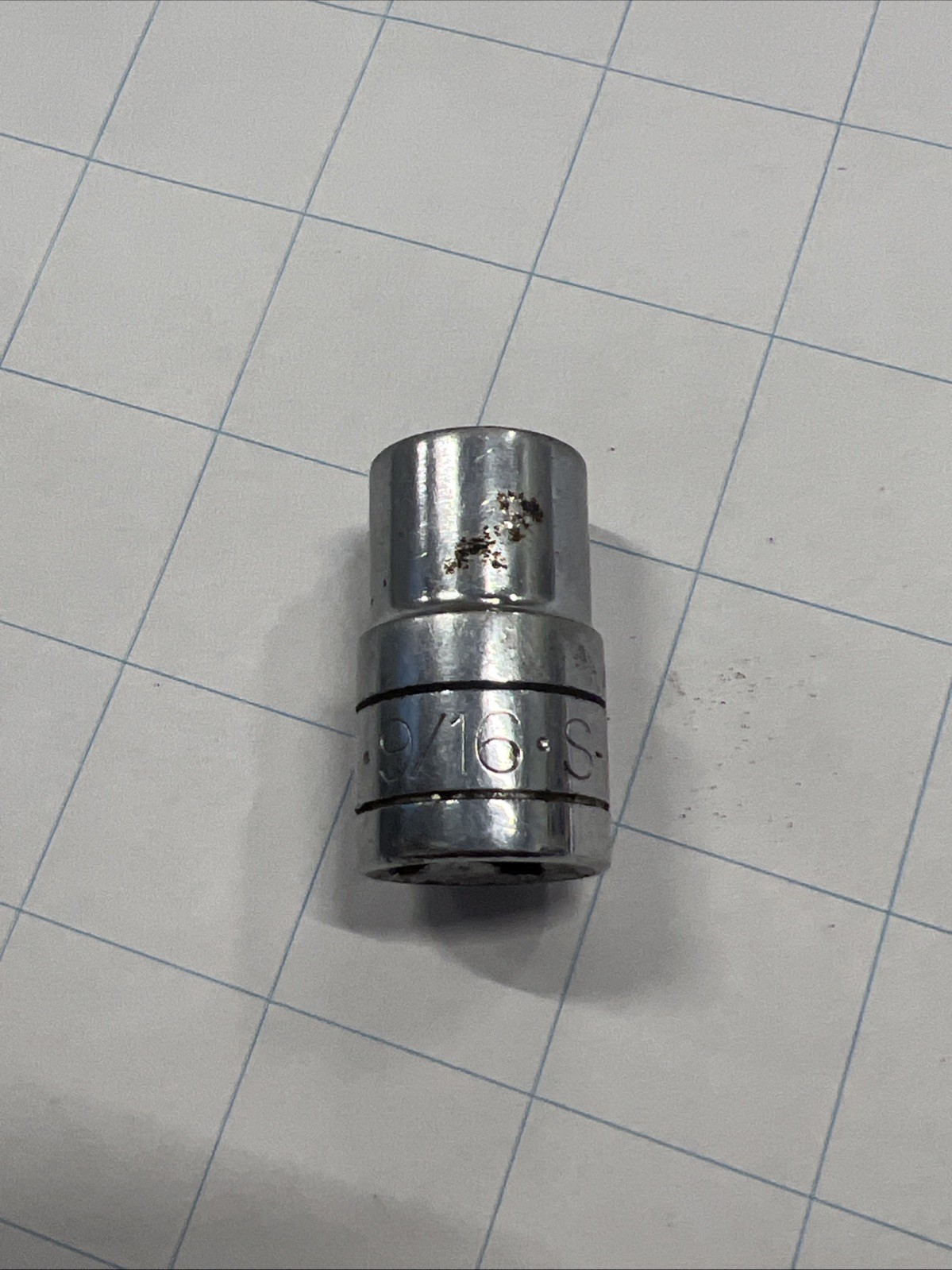 S-K 9/16″ 6 Point Shallow Chrome Socket 1/2″ Drive 40118 USA