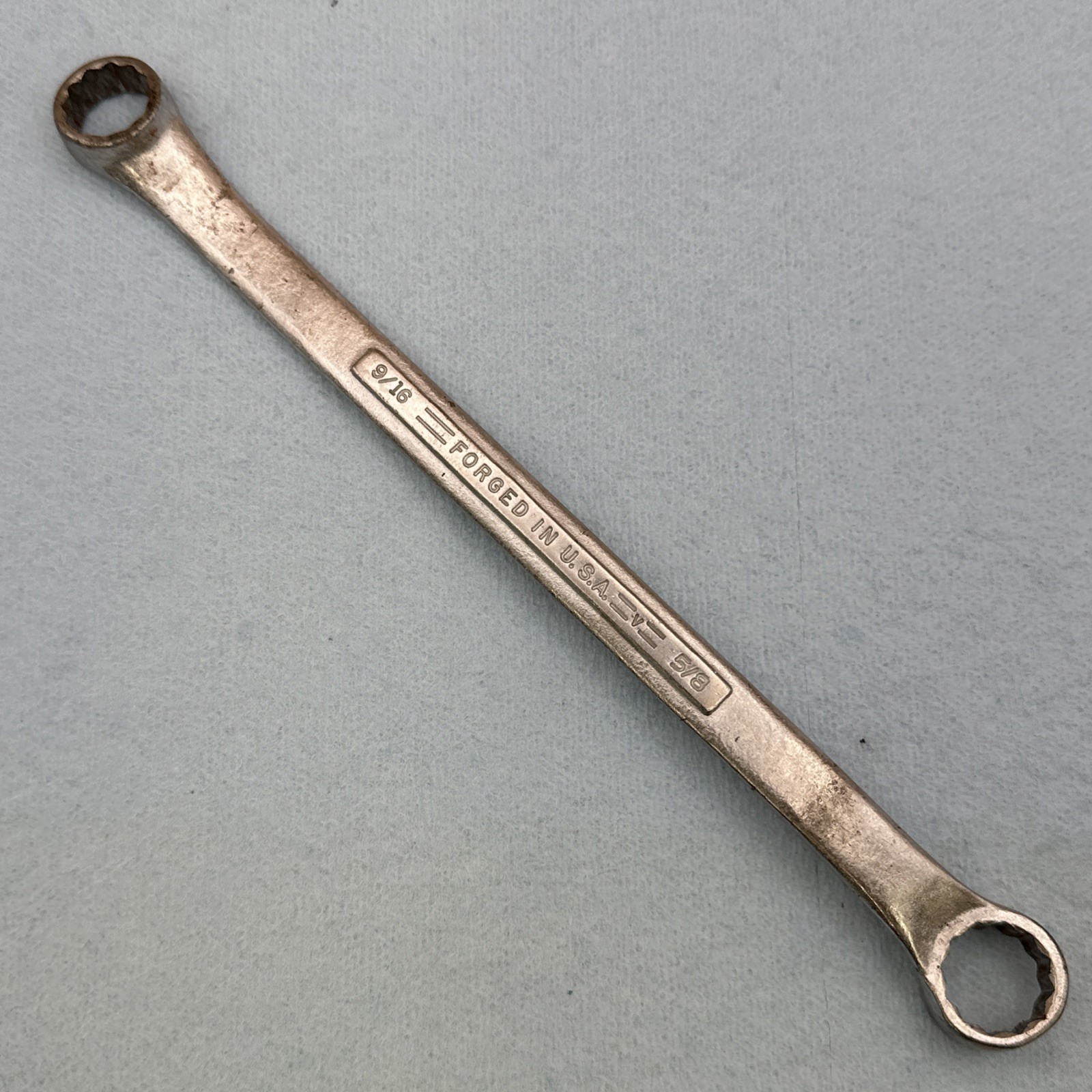 Craftsman Flying =V= 9/16″ x 5/8″ Double Box End Wrench USA Vintage