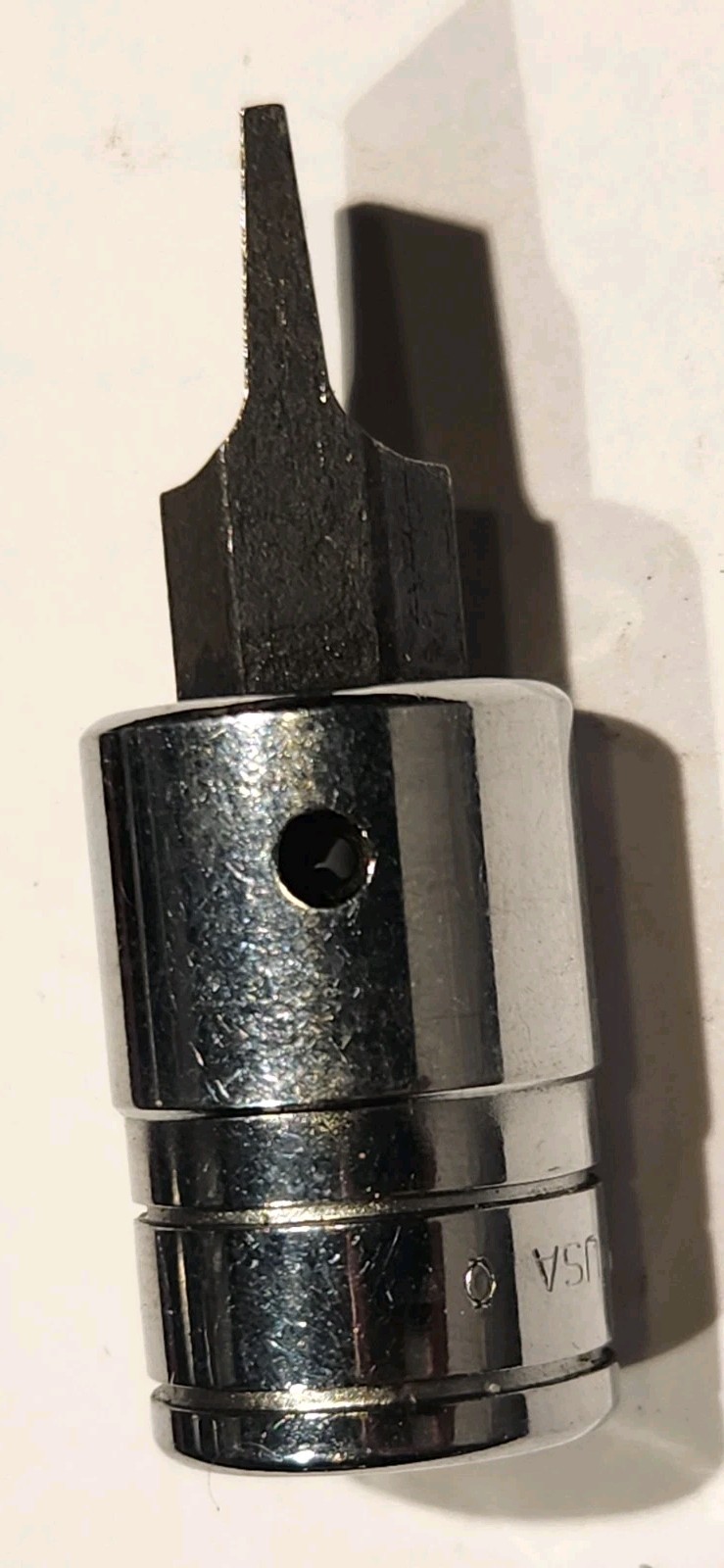 Snap On 3/8″ Drive 3/8″ Flat Tip Short Bit Driver Socket USA F62E