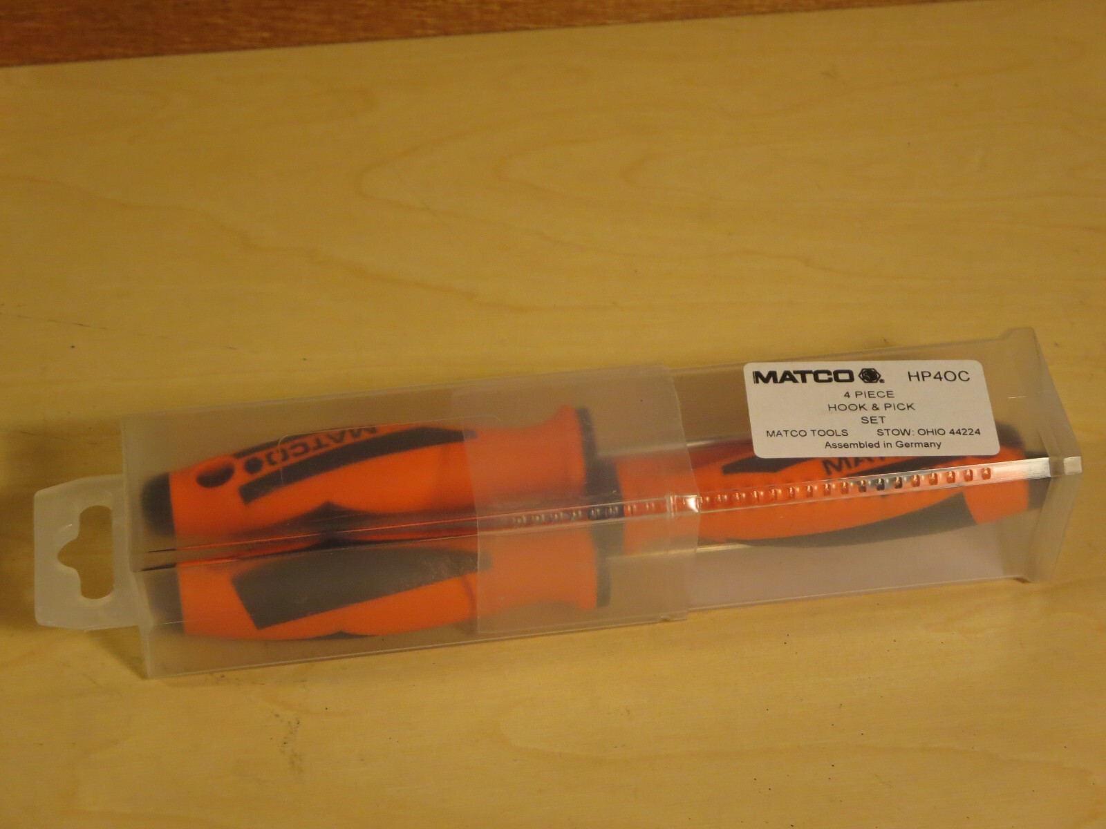 Matco HP40C 4Pc Hook and Pick Set w/case New made by Witte in Germany