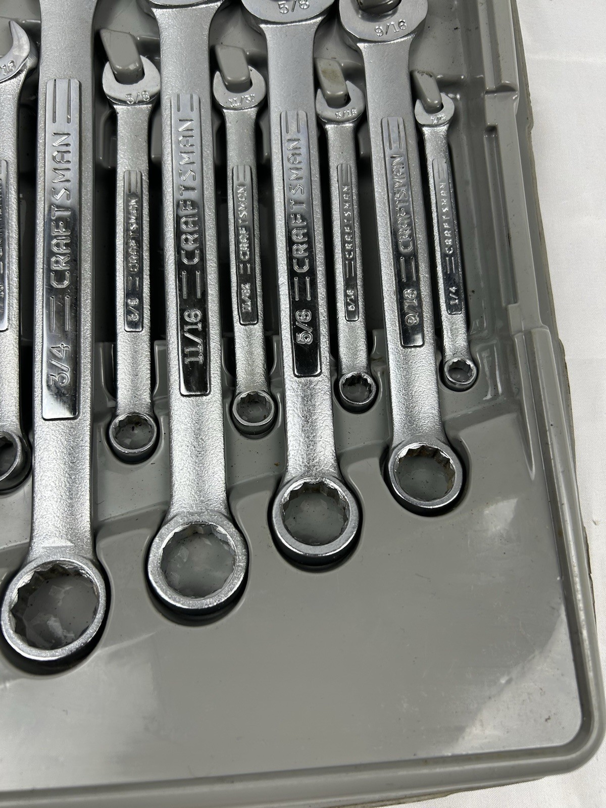 Craftsman 12 pieces SAE wrenches 12 point with wrenches holder Made in the USA