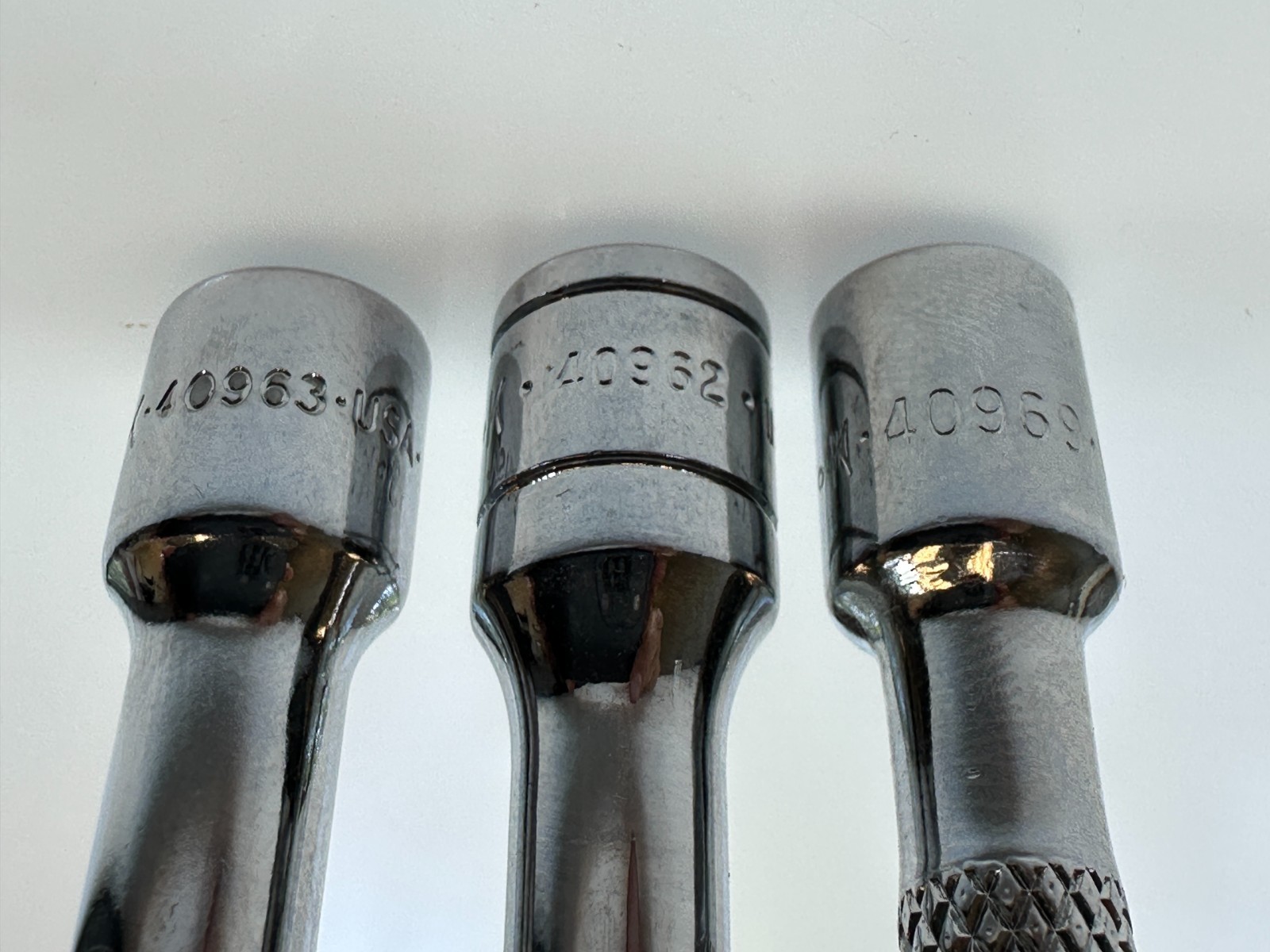 🇺🇸 NEW SK Tools USA 3pc Knurled 1/4” Drive Extension Set Lot, 3” 6” 10”