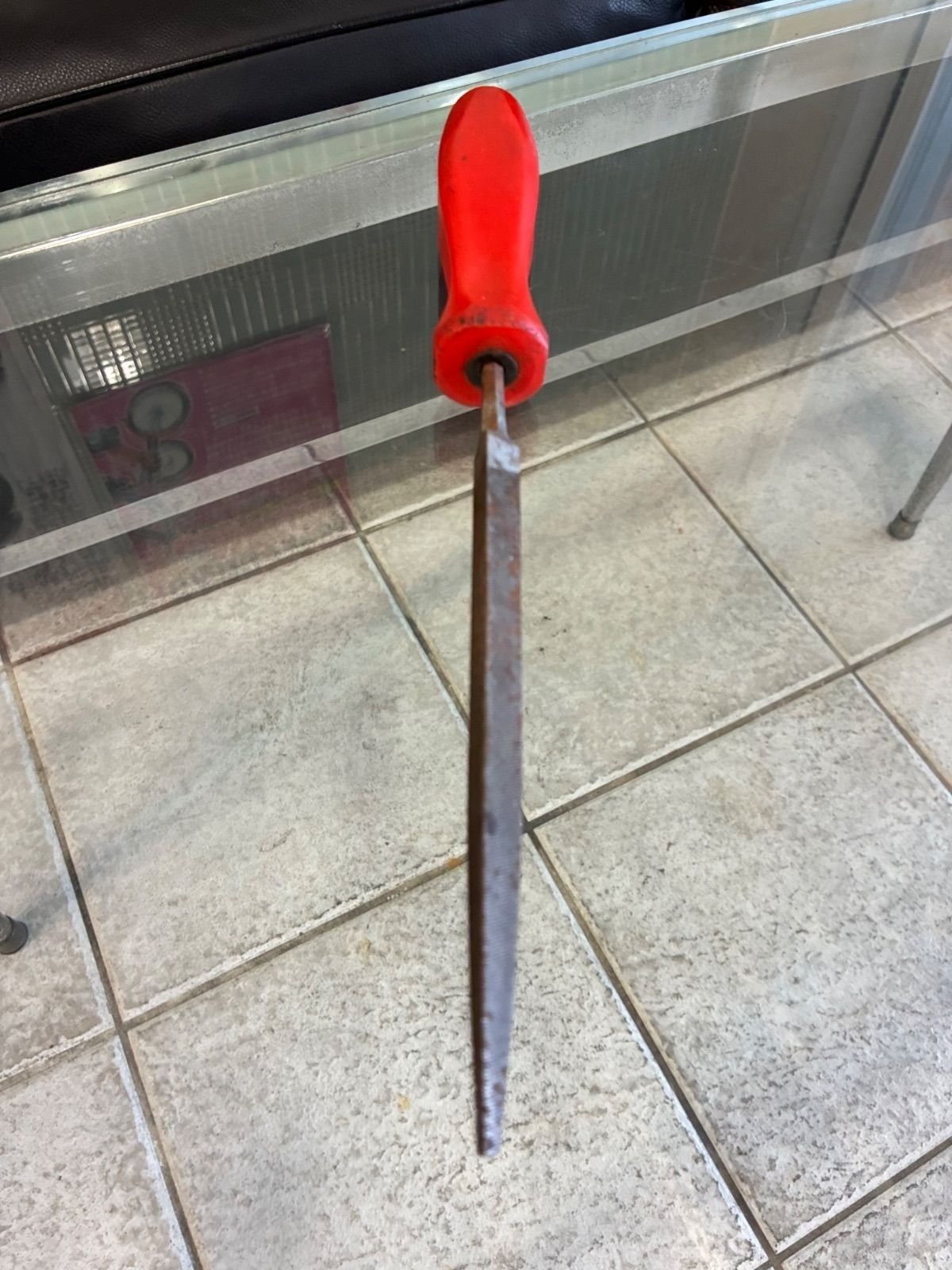 Snap-on HF614 File Red Hard Handle Heavy Duty Tool [Used]