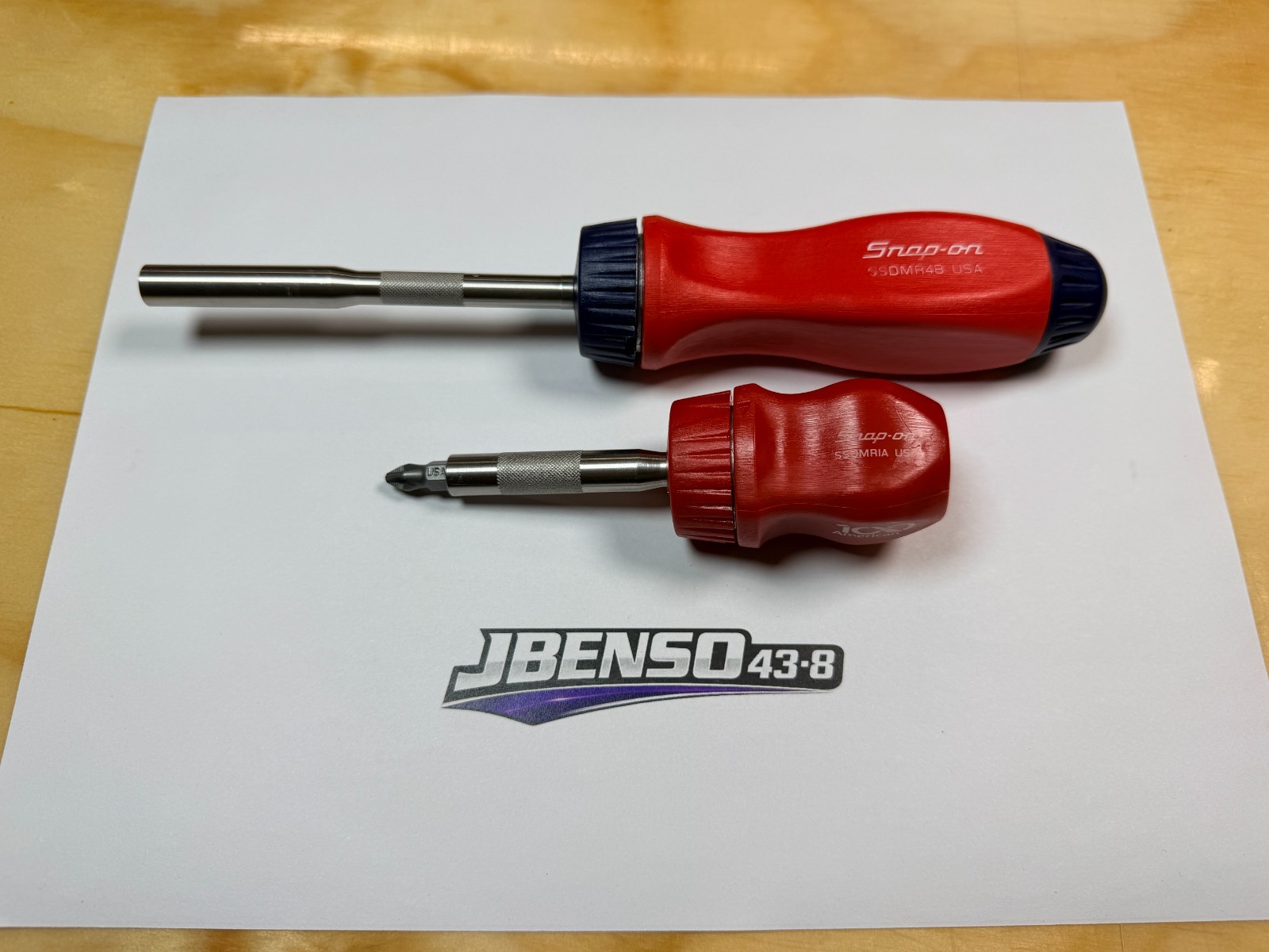 Snap-on Tools USA NEW 2pc AMERICAN AIRLINES AMT DAY Ratcheting Screwdriver Set