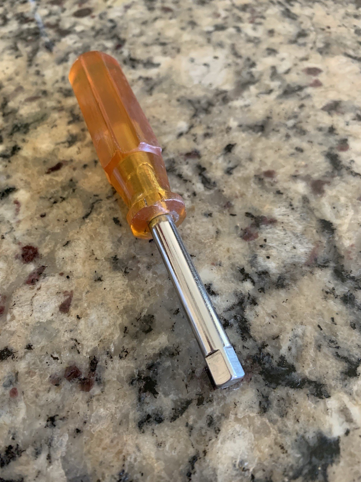 🟡 Vintage Super Snap-On TM4 1/4″ Socket Shank Driver CLEAR AMBER HANDLE