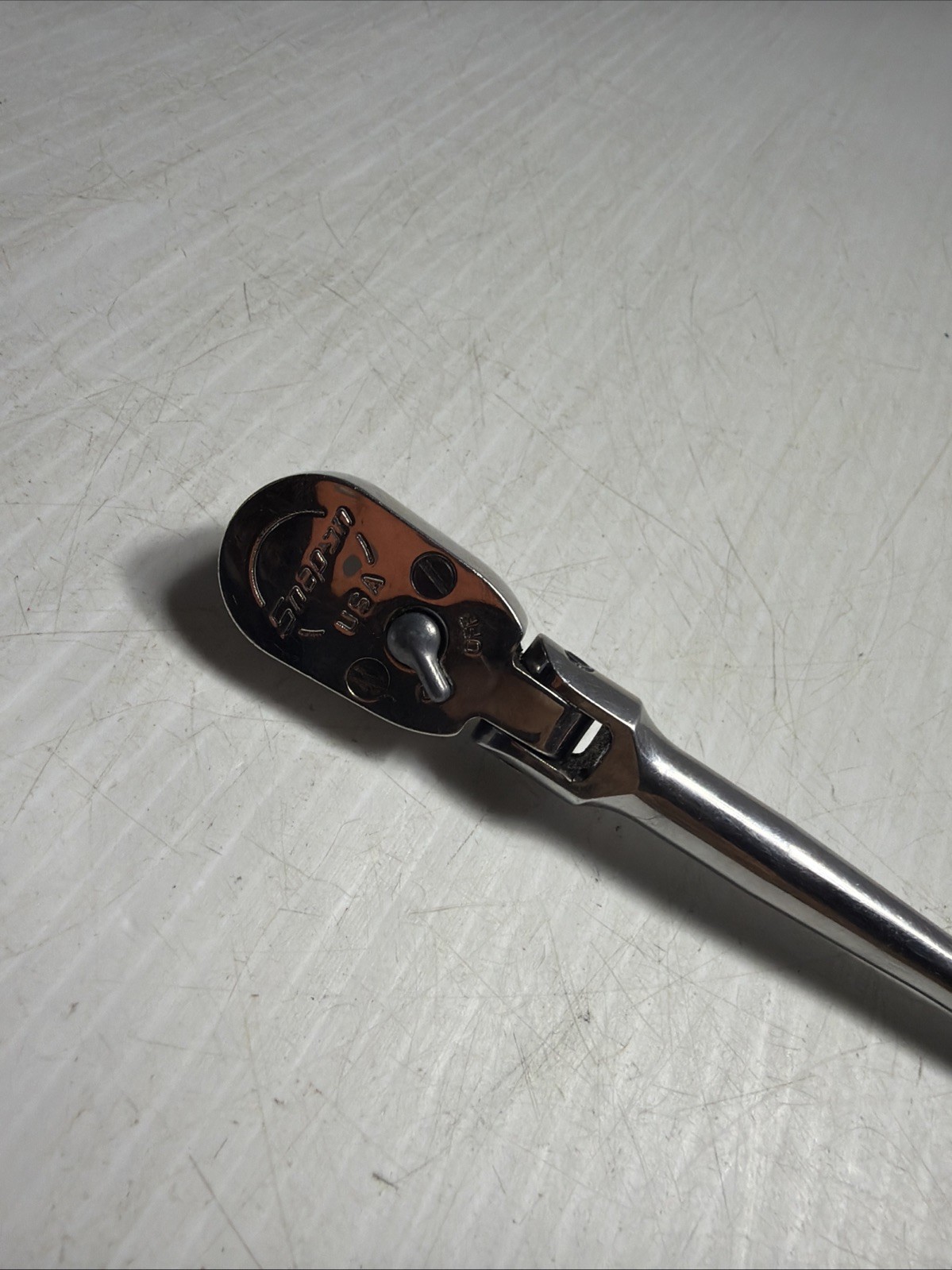 Snap On 1/4″ Drive 10.5″ Long Chrome Fine Tooth Flex Head Ratchet TLLF72