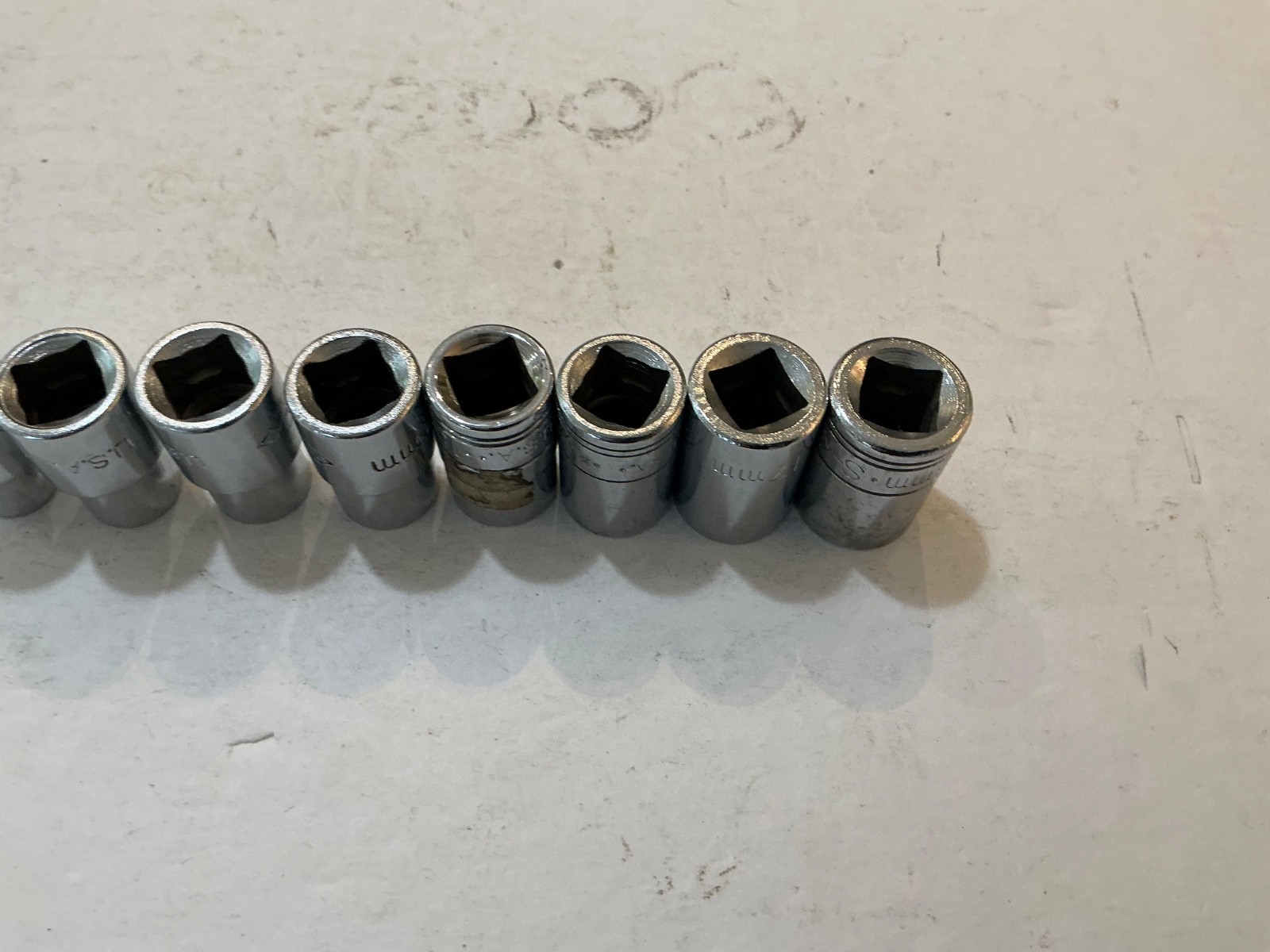 S-K tools 8 pc 1/2″ drive shallow mwtric socket set 12 pt 10mm-18mm USA made