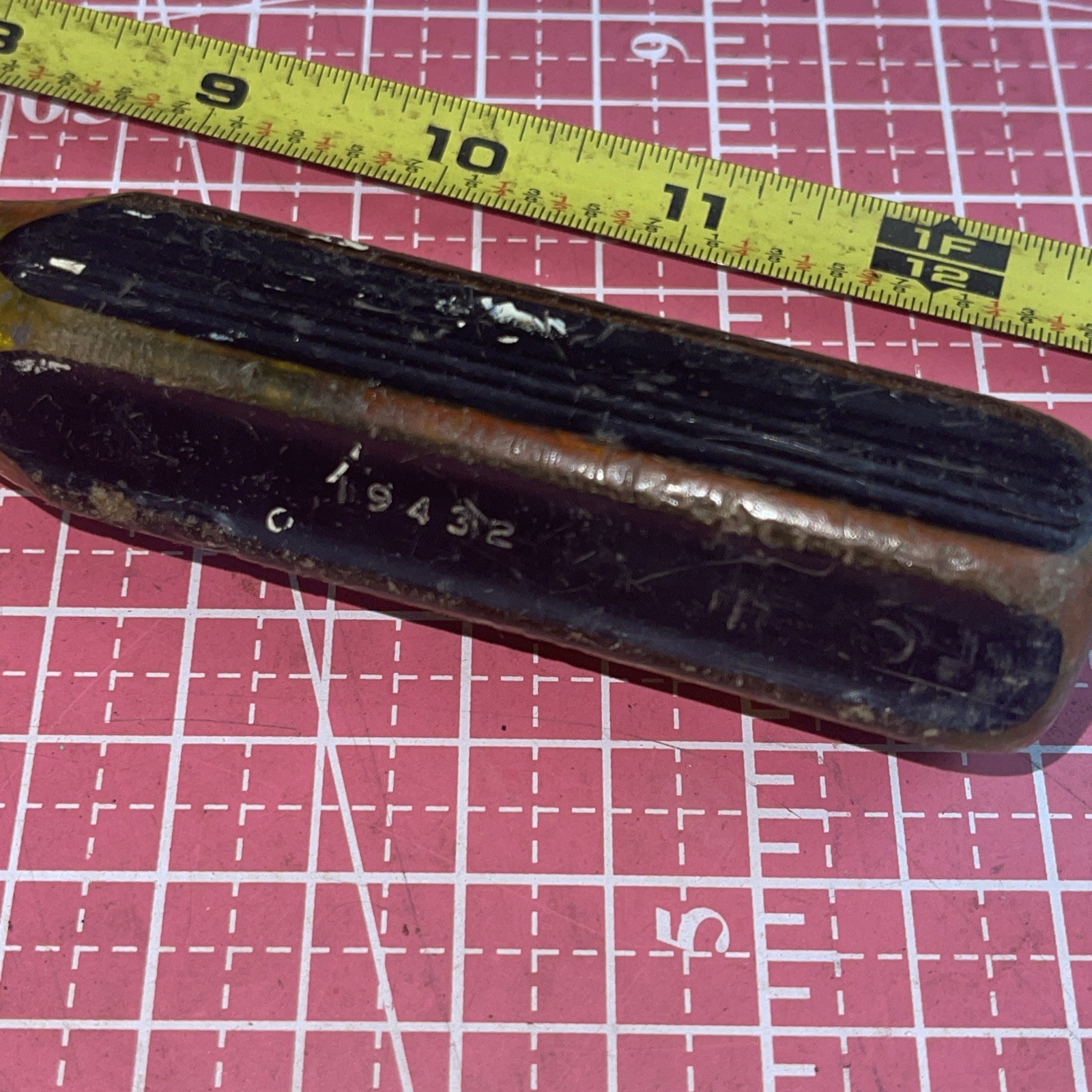 Vintage Klein USA 19432 Screwdriver 12 In Long 3/8 In Cabinet Tip Square Shank