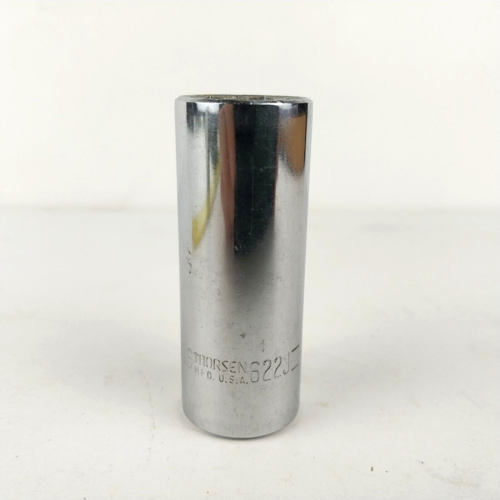 Vintage Thorsen 7/16 in Deep Well Socket 3/8″ Drive 12-Point 622J – USA Made