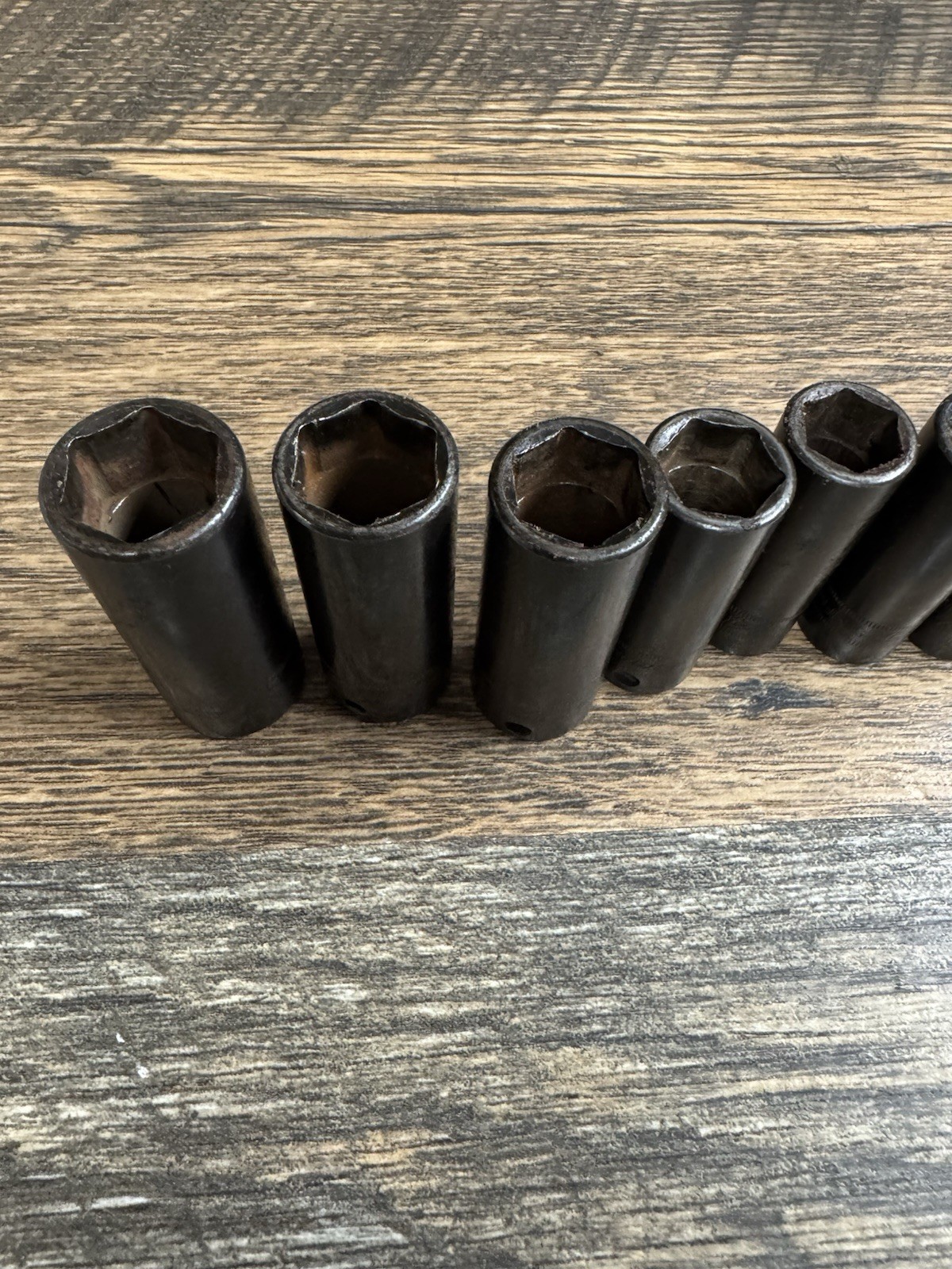 USED SNAP ON TOOLS 214SIMFMYA 3/8″ METRIC 6 PT DEEP IMPACT SOCKET SET 8-19mm