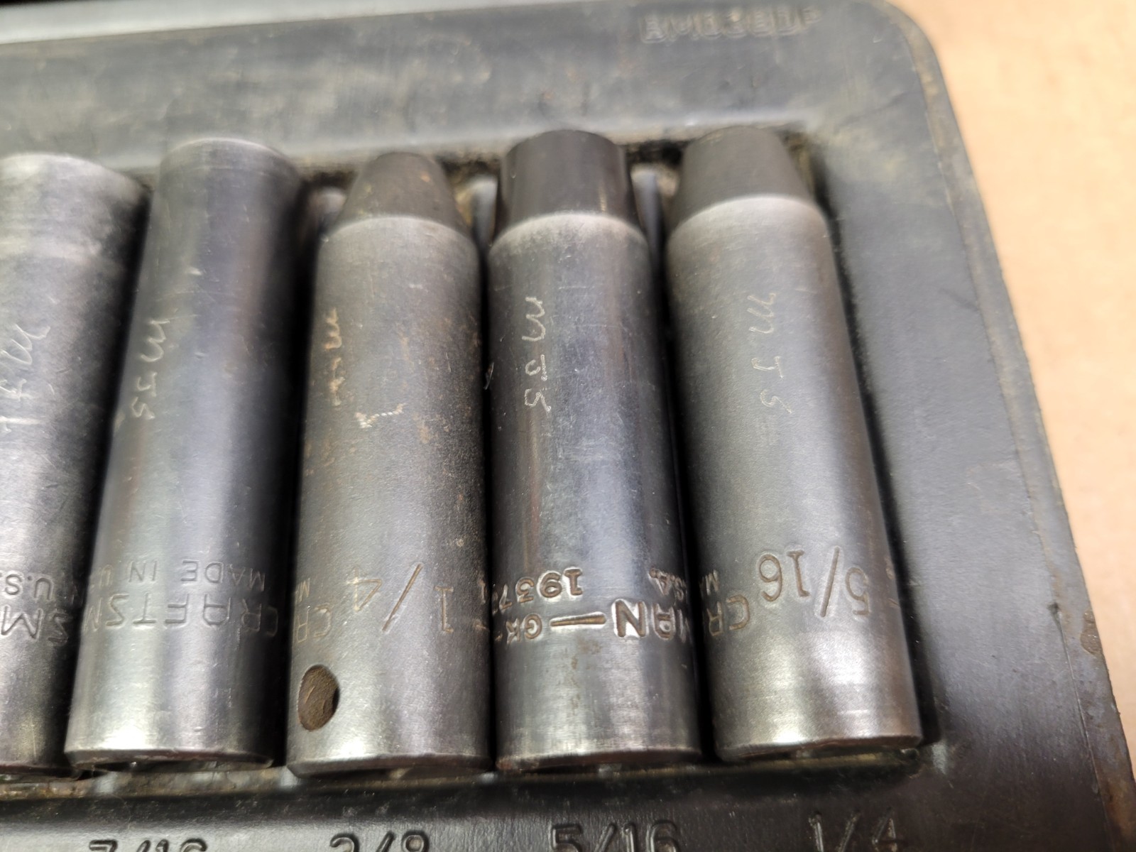 Craftsman USA 9-Piece 3/8″ Drive SAE Deep Impact Socket Set 1/4 – 3/4 No 19370