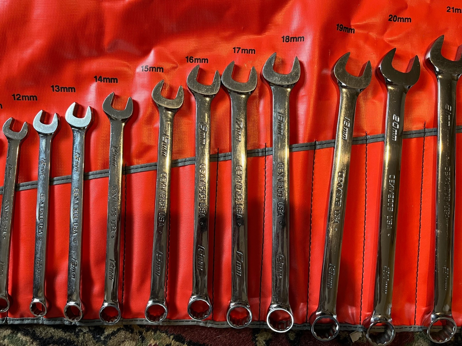 Snap-on OEXM713K – 13 Piece Metric Standard Handle 12Pt Combination Wrench Nice!