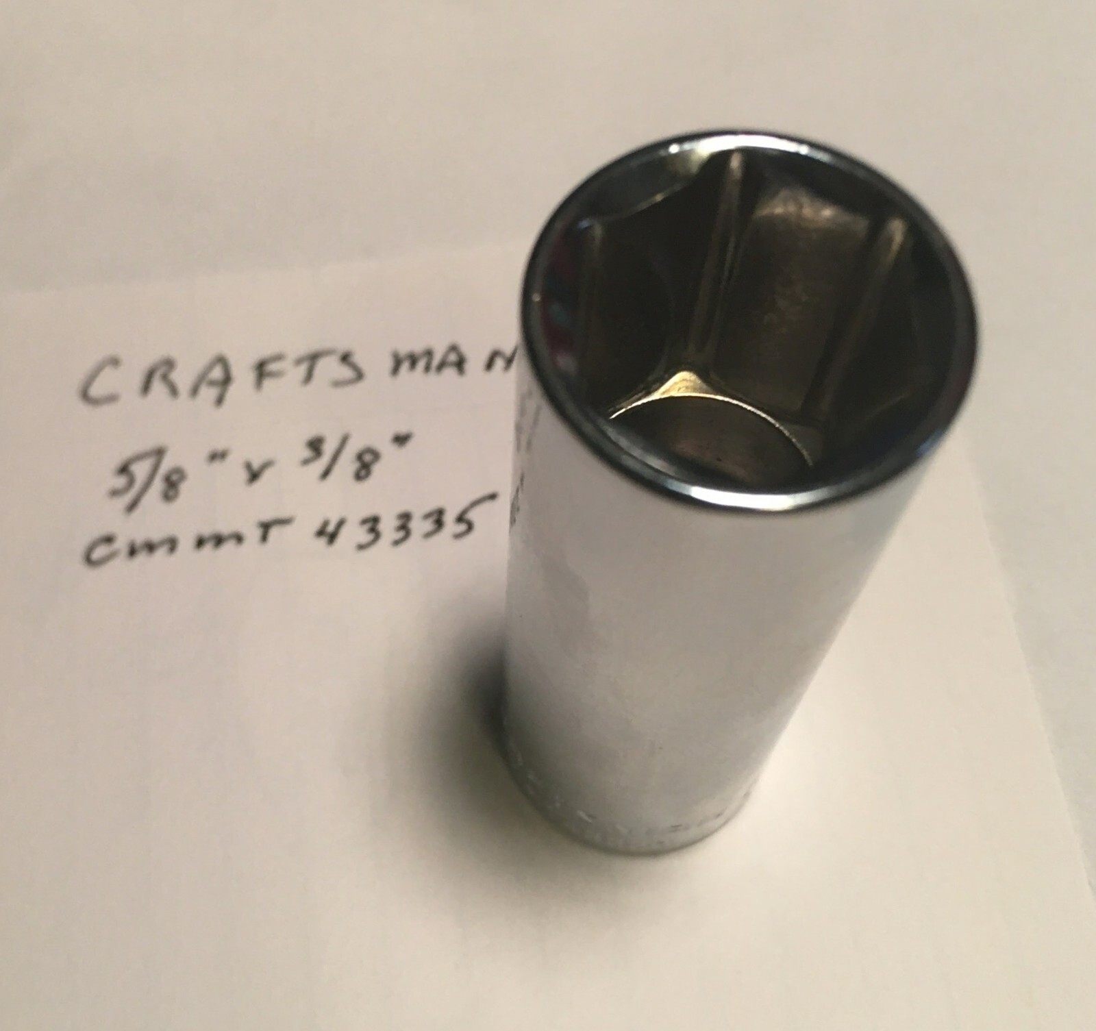 Craftsman 5/8″ x 3/8″ Drive Deep Socket 6Pt CMMT 43335 Free USA Shipping