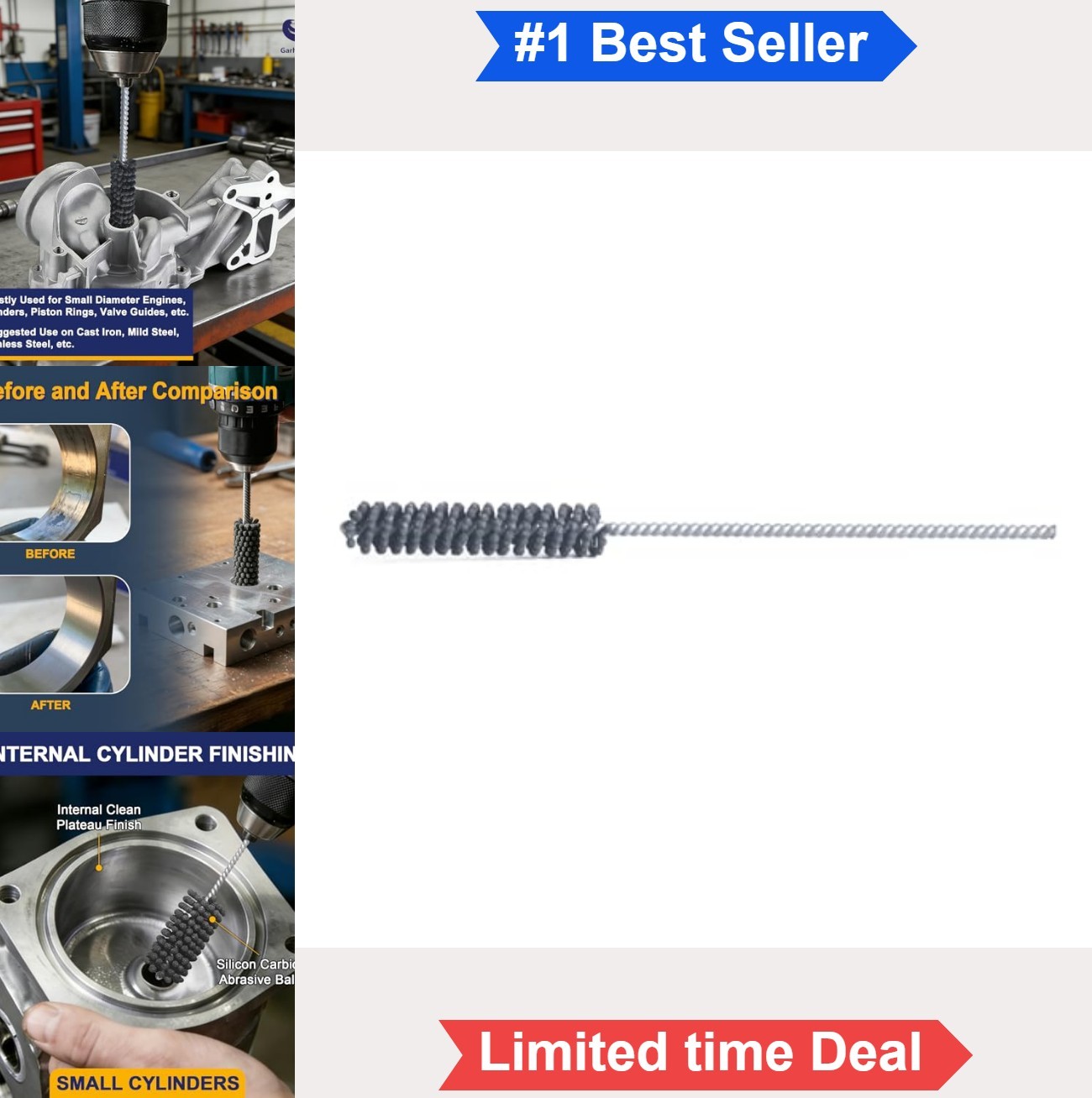 Flex Hone 15mm 320 Grit Cylinder Hone Brush for Engine Deburring Polishing