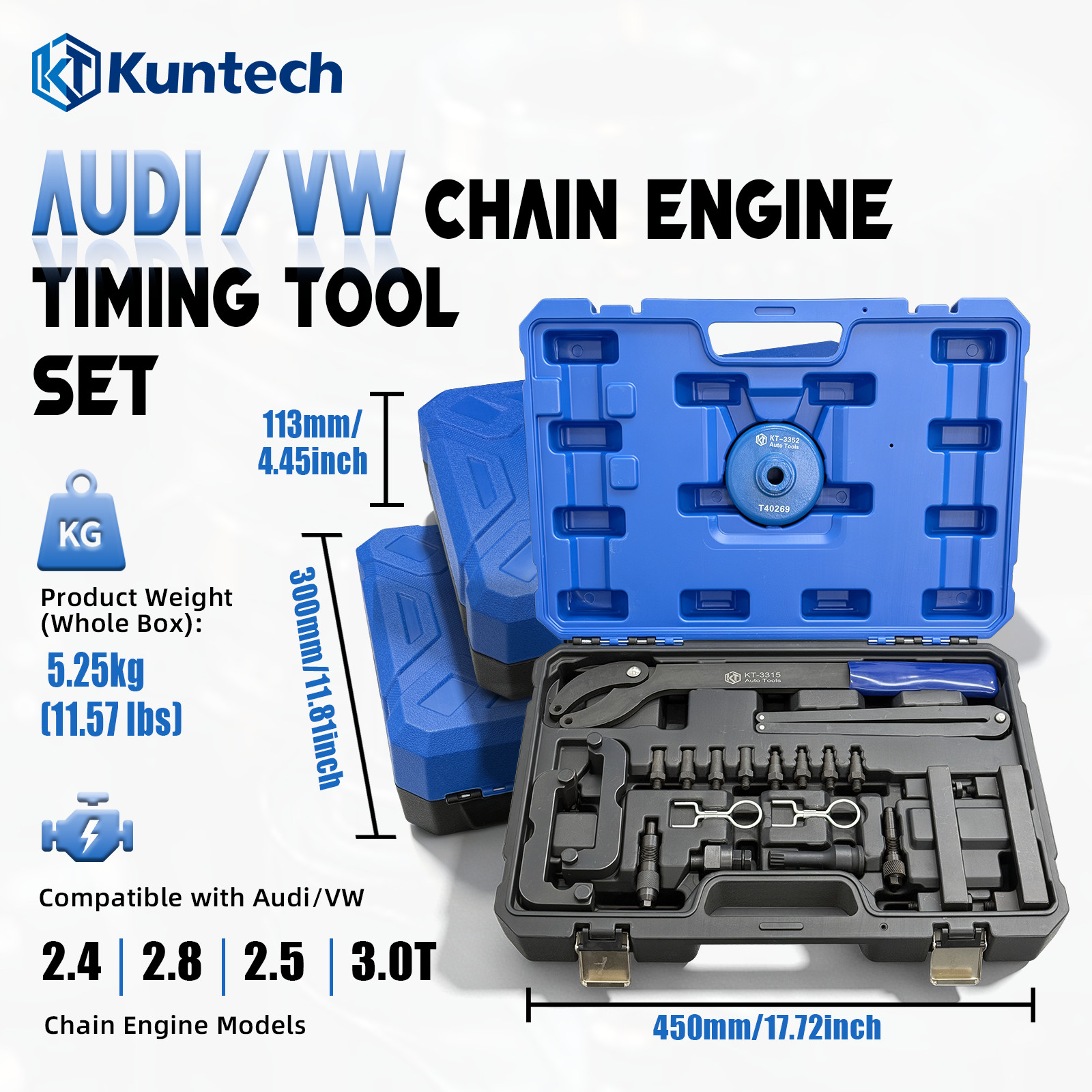 Engine Camshaft Timing Tool for VW Audi 2.0 2.4 2.5 2.8 3.0T 3.2 A4 A6 A8 Q5 Q7