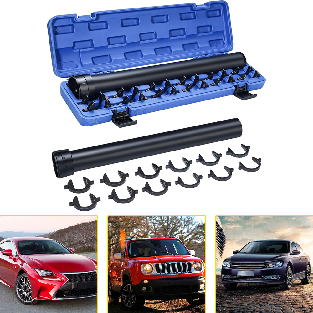 Heavy Duty Inner Tie Rod Wrench Kit 13pc, 12 Adapters SAE Metric, 1/2″ Drive