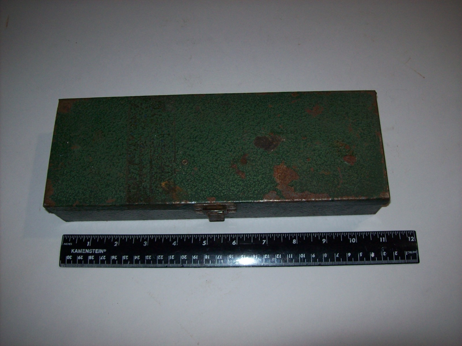EMPTY Vintage S-K Tools Green Metal Socket Set Case Box, 11″L x 4″ W x 1.75″ T