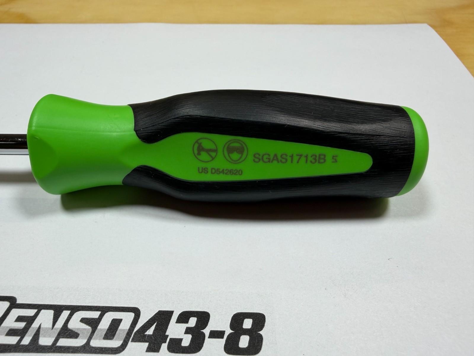 Snap-on Tools USA NEW GREEN Soft Grip Hook Short Radiator Pick SGAS1713BG