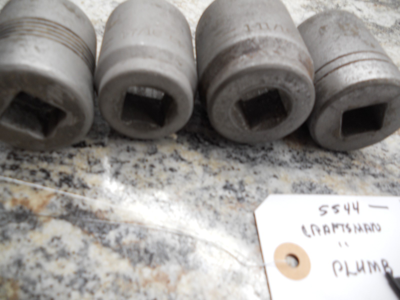 Craftsman. Plumb . 3/4″ Drive sockets. 1 3/8, 1 11/16, 1 7/16,1″