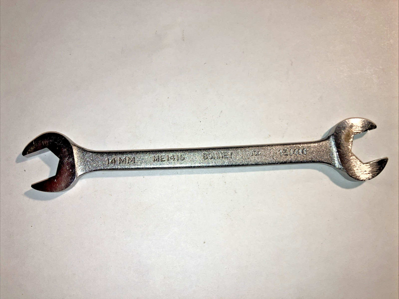 Bonney Tools ME1415 14mm x 15mm Metric Open End Wrench USA Vintage.