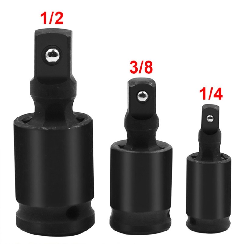 Premium Impact Universal Joint Socket Swivel Set 3-Piece Ball Spring Design