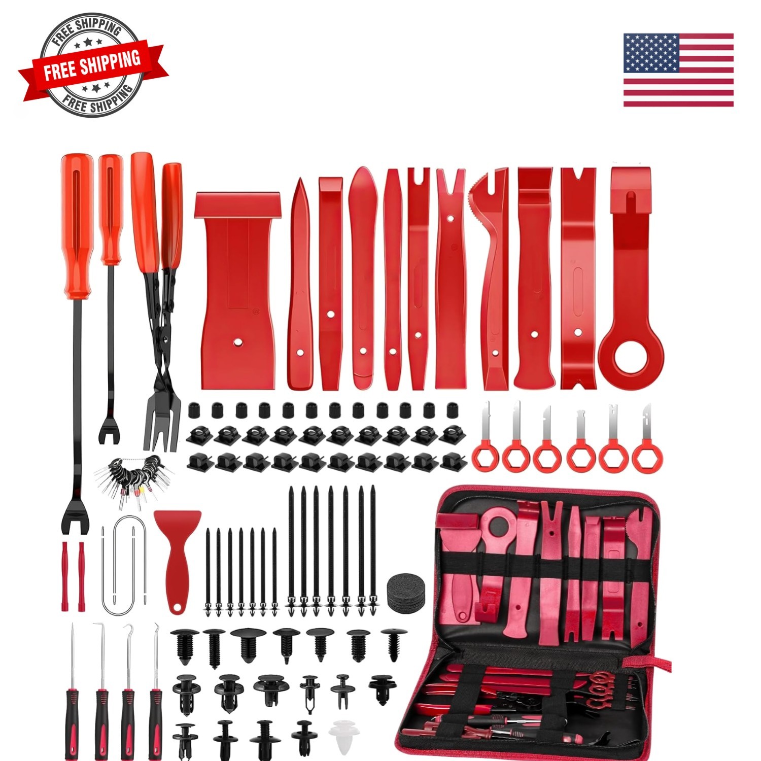 432Pcs Auto Trim Removal Tool Kit No Scratch Pry Tool for Car Door Panel Dash…