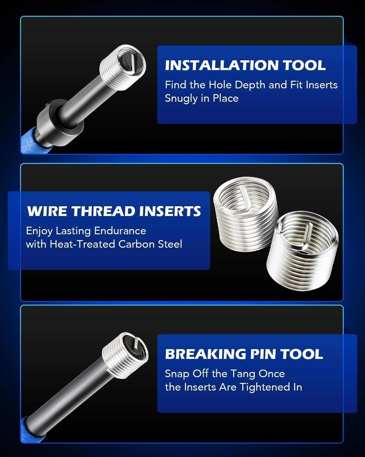 Helicoil Thread Repair Set: Effortless M10x1.25 Kit with High-Speed Tools
