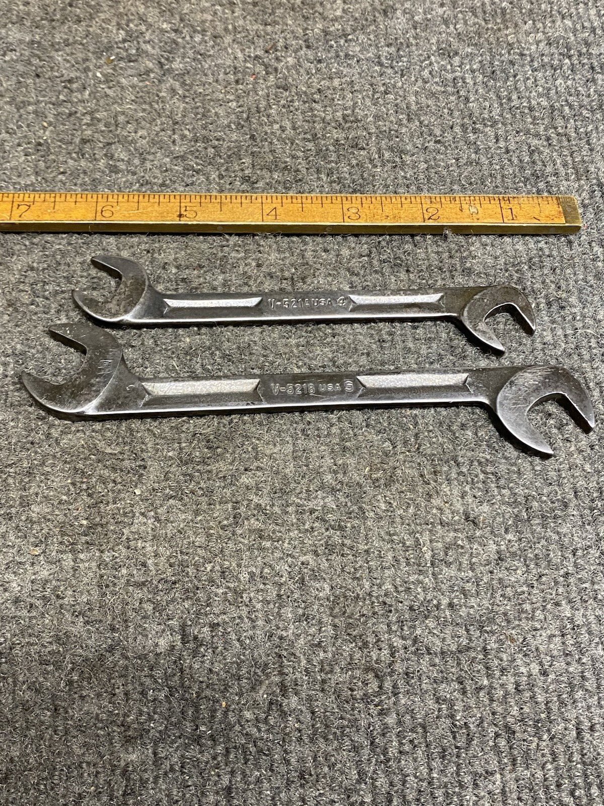 Snap On 4 Way Angle Head 2 Pc Wrench Set SAE USA 7/16”, 9/16” V-5214, V-5218
