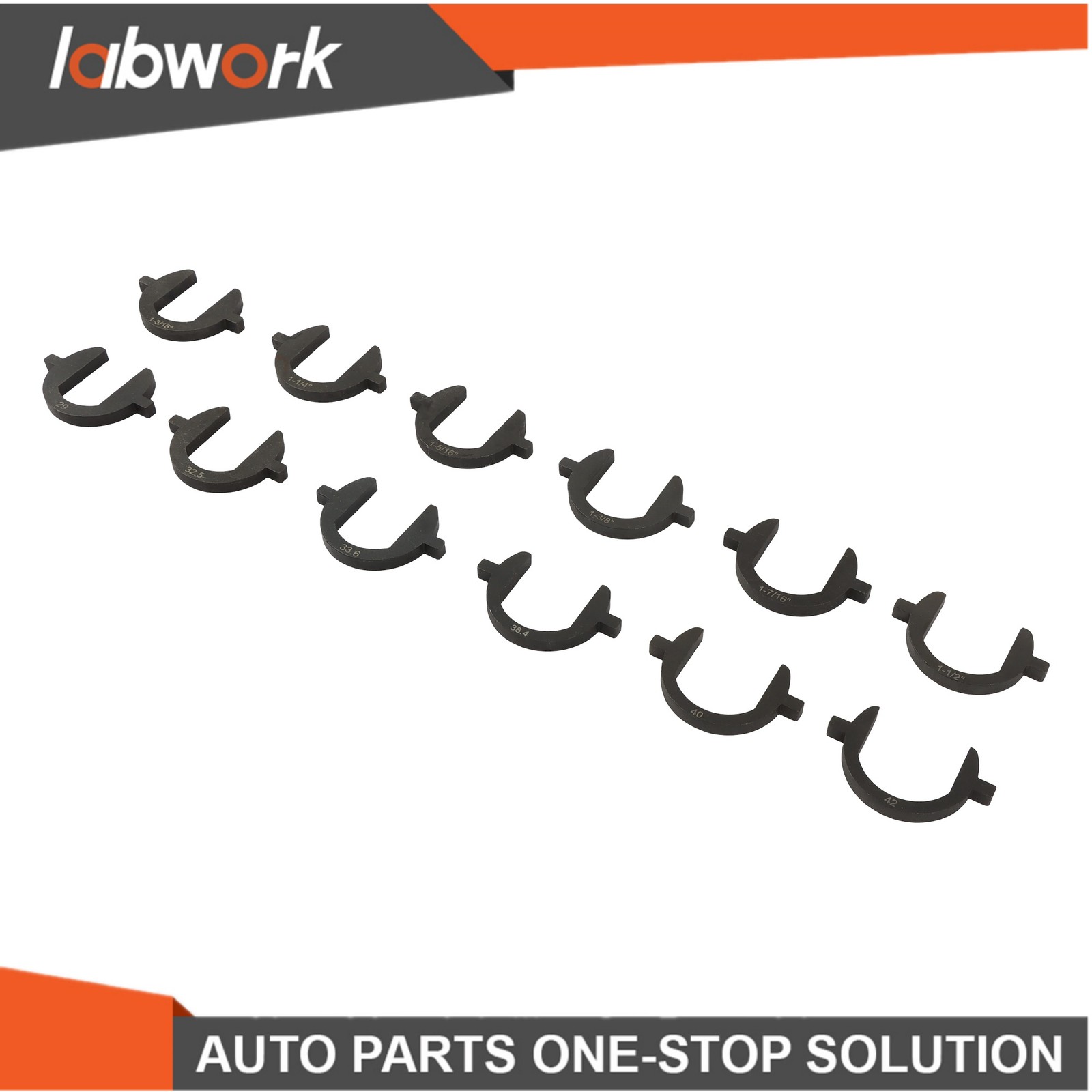 Labwork 13pc Inner Tie Rod Removal Installation Tool w/12 SAE & Metric Adaptors