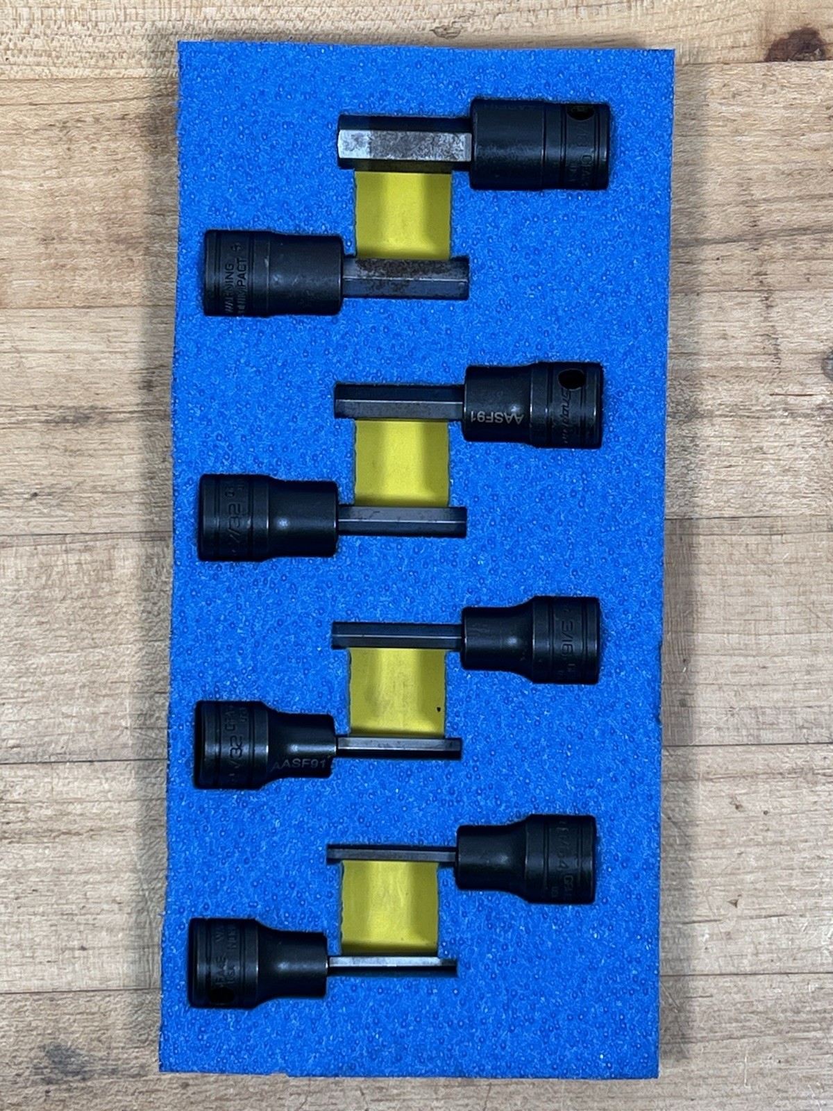 Snap On SAE Hex Bit Driver Socket Set 3/8″ Drive 8pc Industrial Finish 208EGFAY