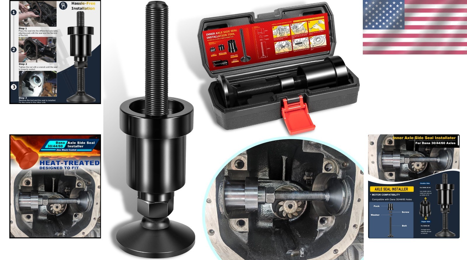 Universal Inner Axle Seal Installation Tool Kit for Jeep, Ford, Dodge & More