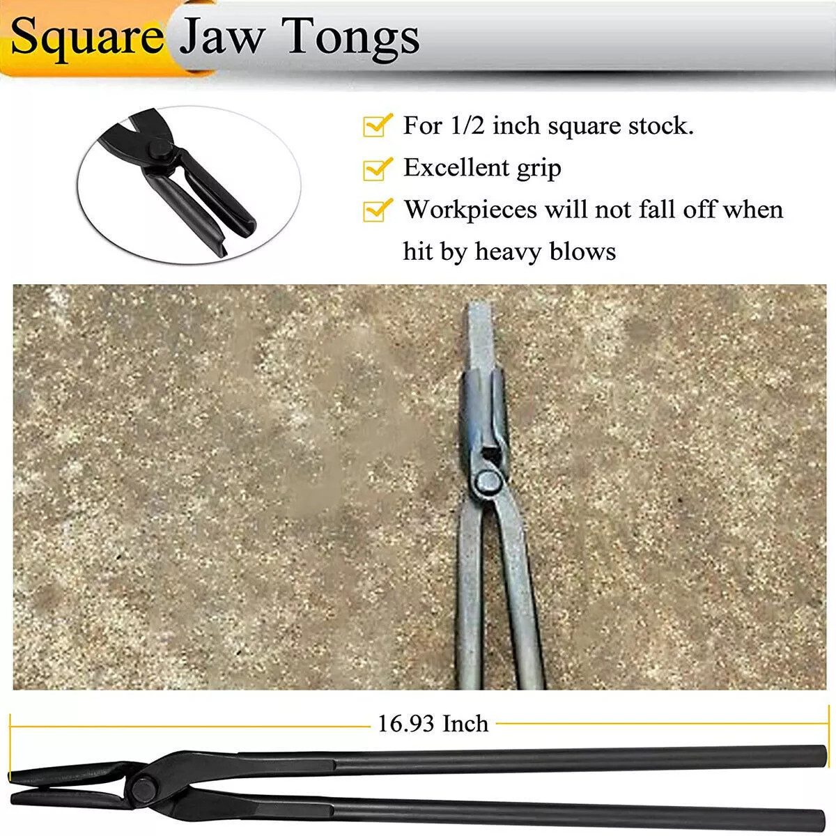 Knife Making Tongs Blacksmith Bladesmith Tong Set Vise Anvil Forge Tools 5PCS