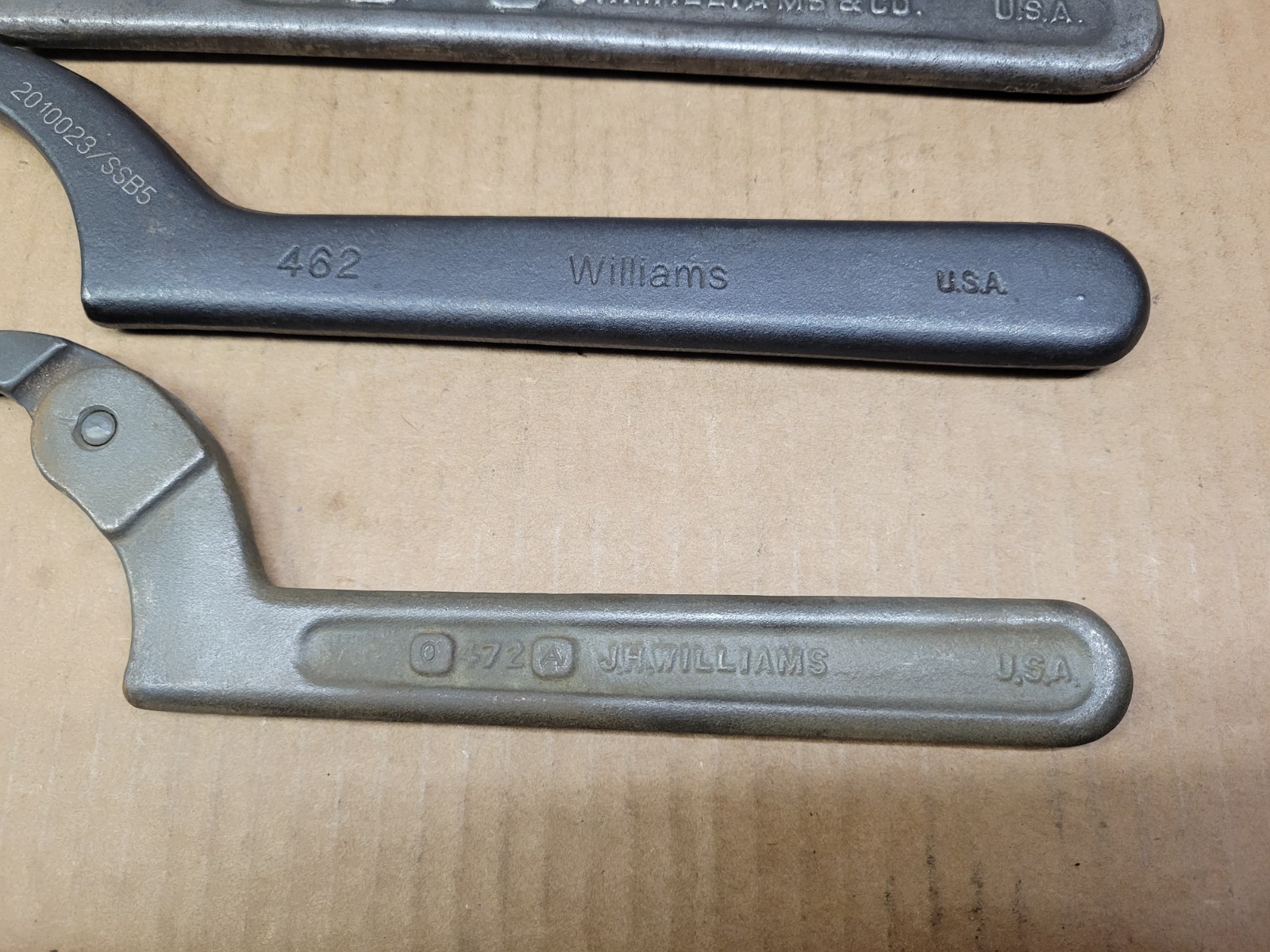 Williams USA 3-Piece Adjustable Pin / Hook Spanner / Wrench Set