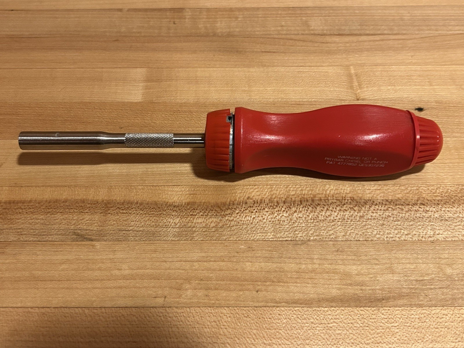Snap-on Tools | 1990s SSDMR4BR Red Ratcheting Screwdriver + 4 Original Bits