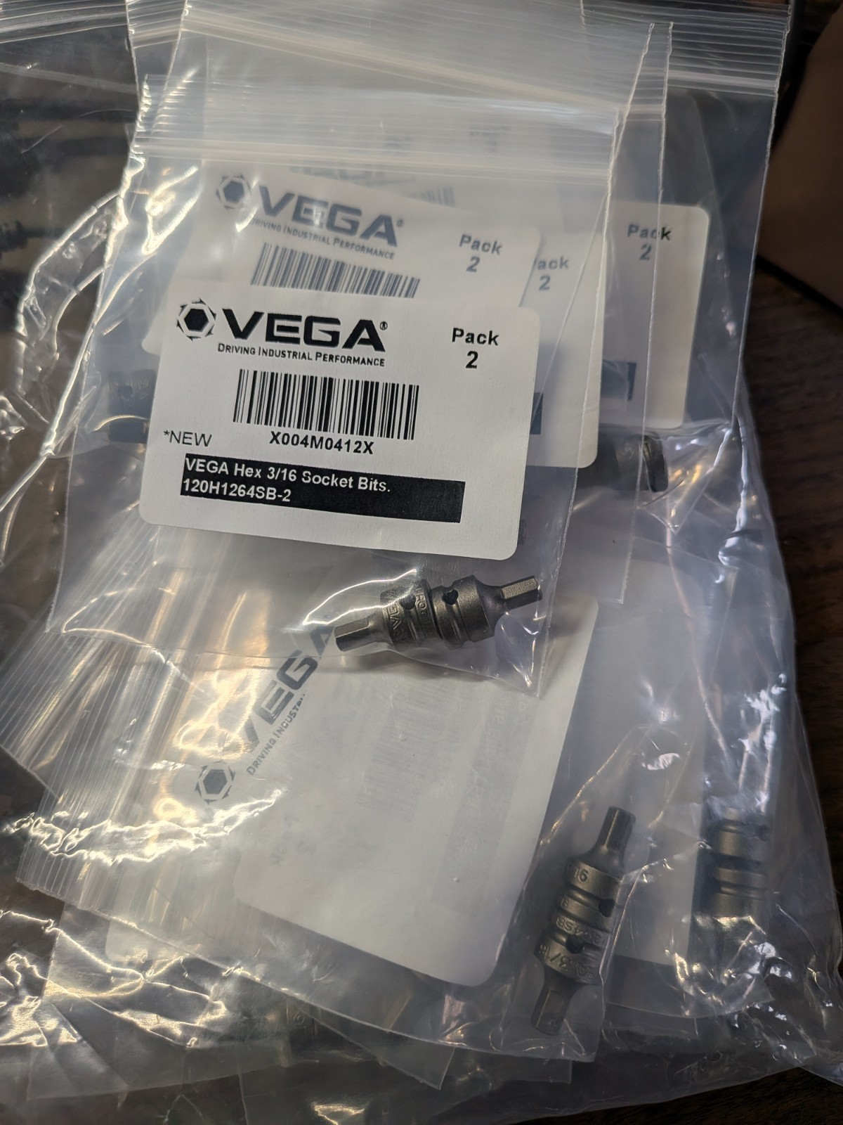 54 VEGA 3/16″ Hex Bit Sockets – 1/4″ Drive Bulk Pack (27 Packs of 2) ON SALE