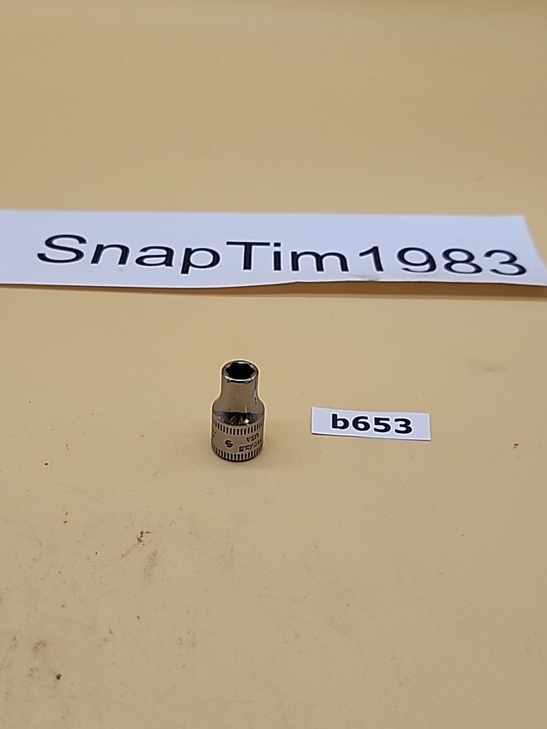 Snap-On Tools Metric Shallow Chrome Socket TMM5.5 1/4″ Drive 6pt 5.5mm USA