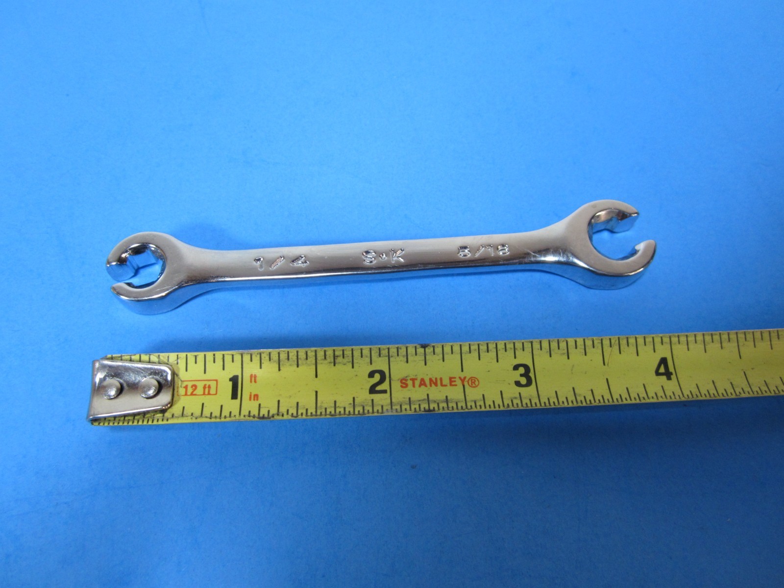 (NOS) SK TOOLS #-F810 *USA* 1/4″ x 5/16″ Double Flare Nut Open End Line