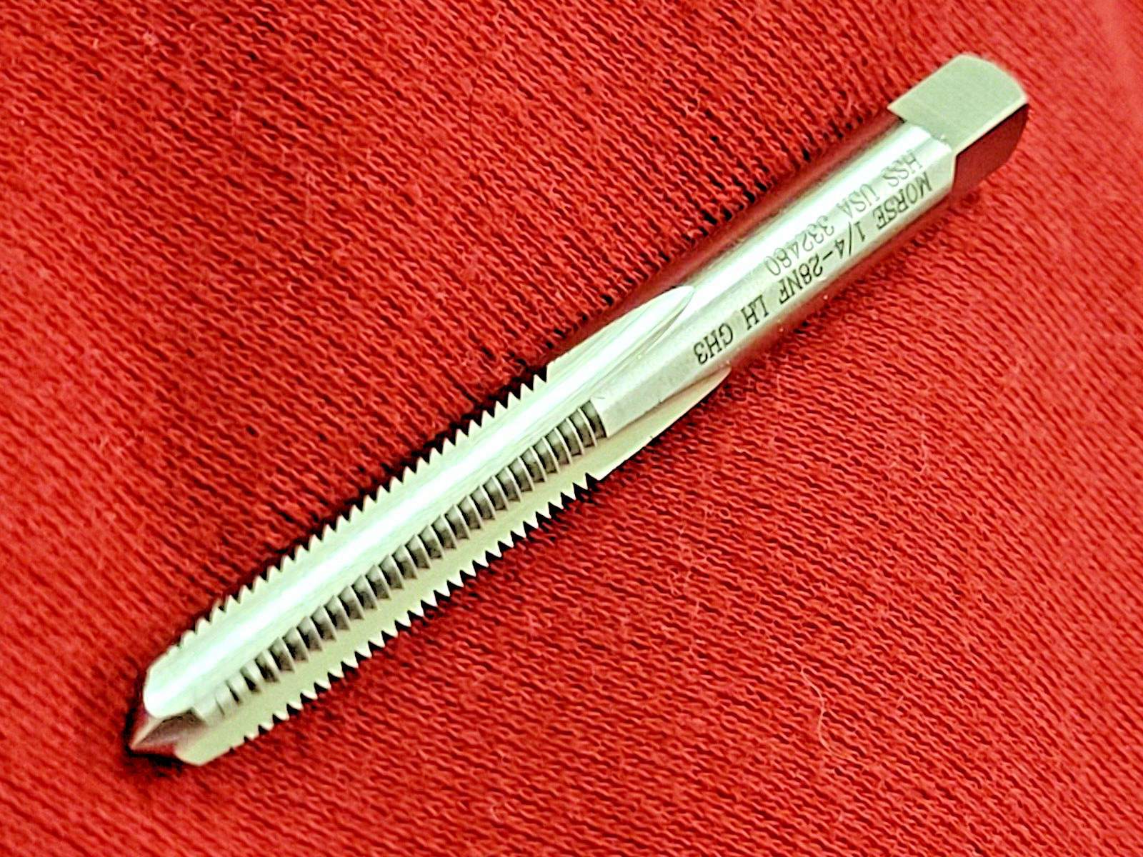 1/4-28 NF LEFT HAND HSS Plug Tap Morse MT3733443 LH USA GH3