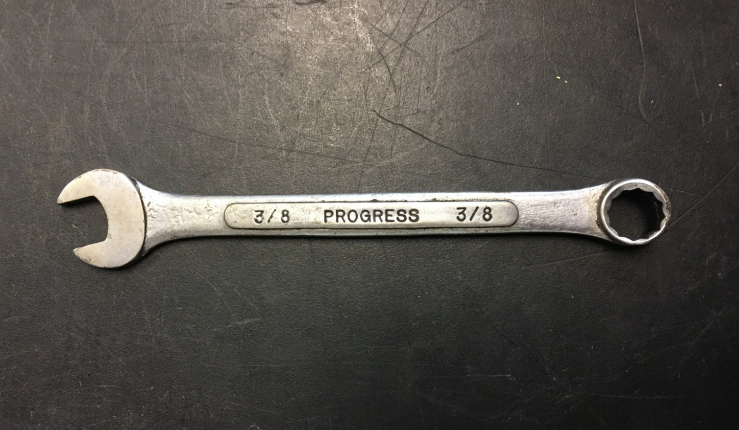 3/8″ Combo Wrench Progress, 12 Point Chrome Vanadium Drop Forged, JAPAN