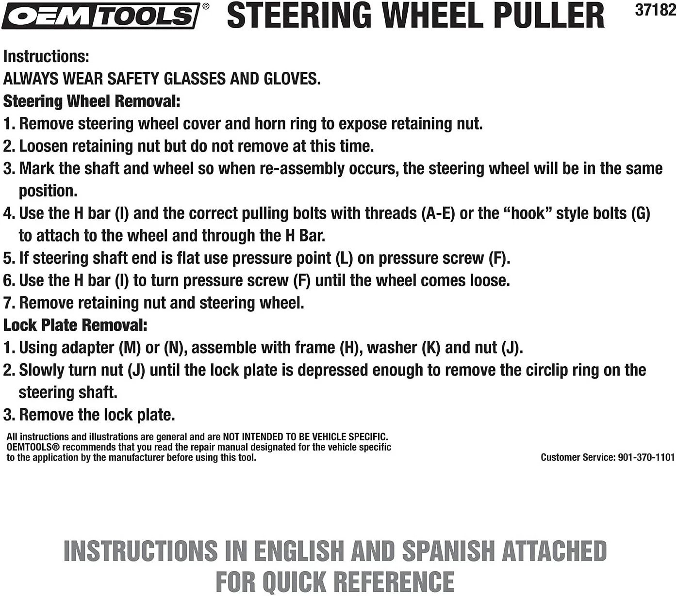 Compact Steering Wheel Puller Set with Organization Case – Mechanics Essential