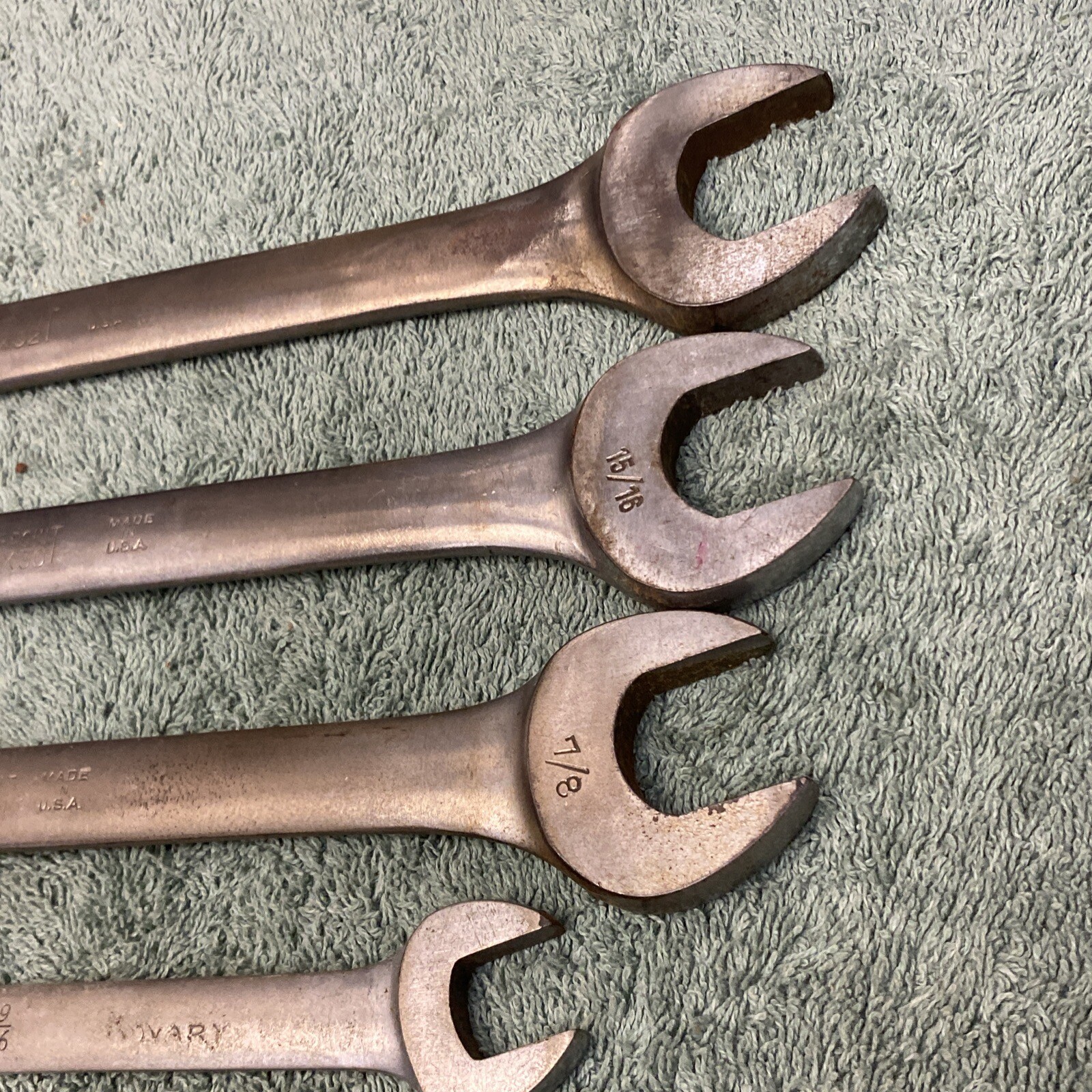 Vintage Blue Point Combination Wrench Set Of 4, 12-Point 9/16” To 1” USA