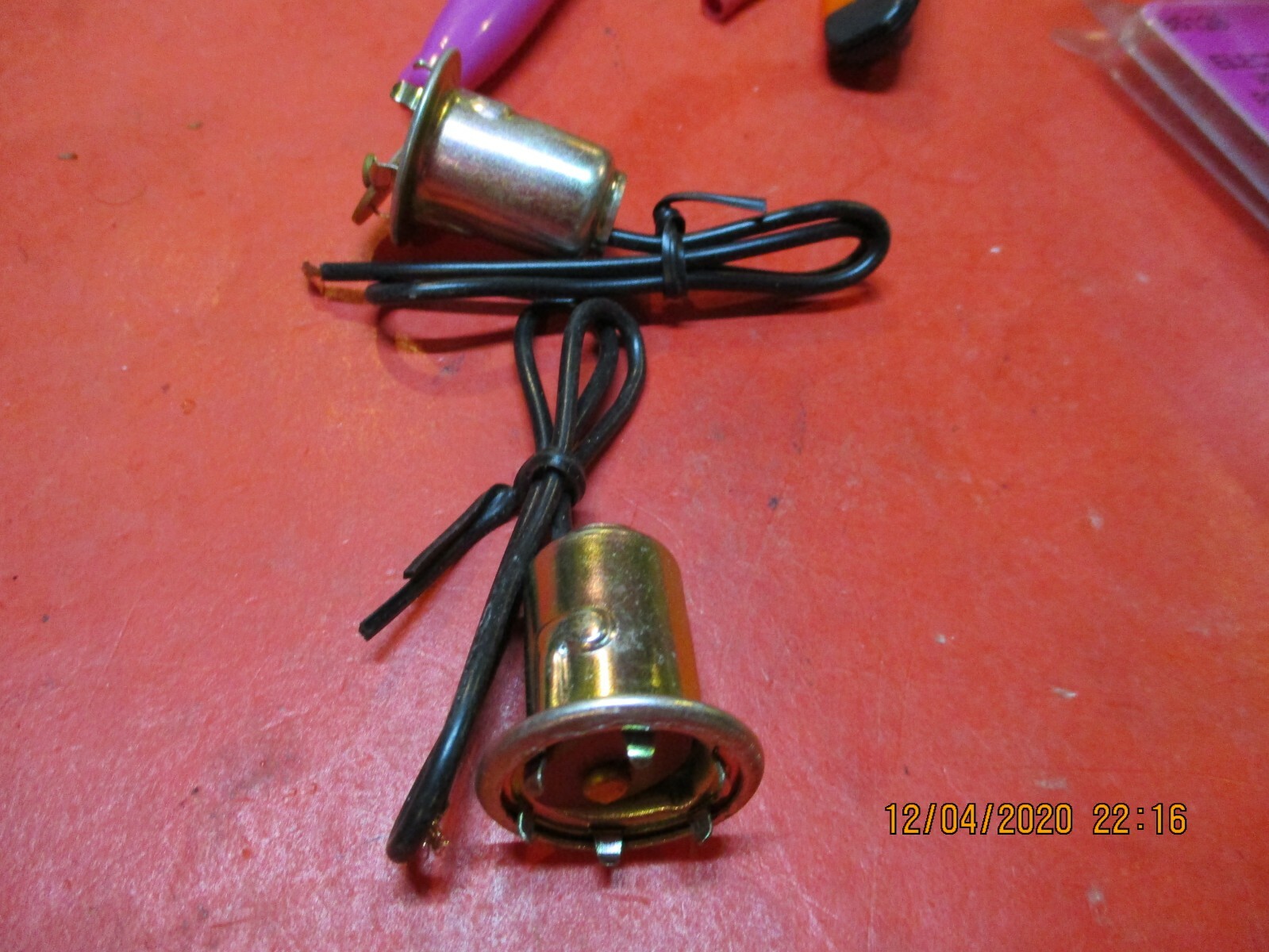 MOPAR-CHARGER-DART–1971-1977–License Lamp Socket- LOT OF -2